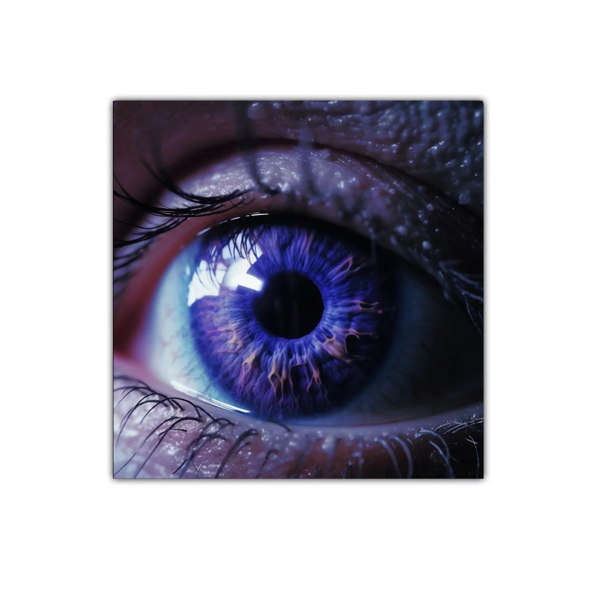 Explosión de color en ojo con iris vibrante y detalle extremo — imagen principal