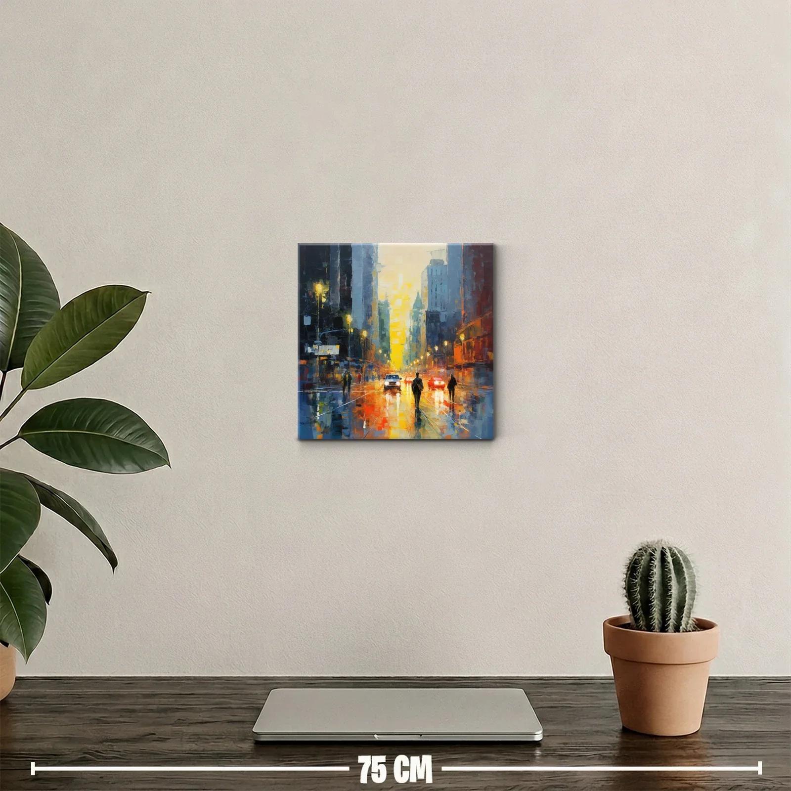 Atardecer urbano con reflejos vibrantes en la ciudad — miniatura 2