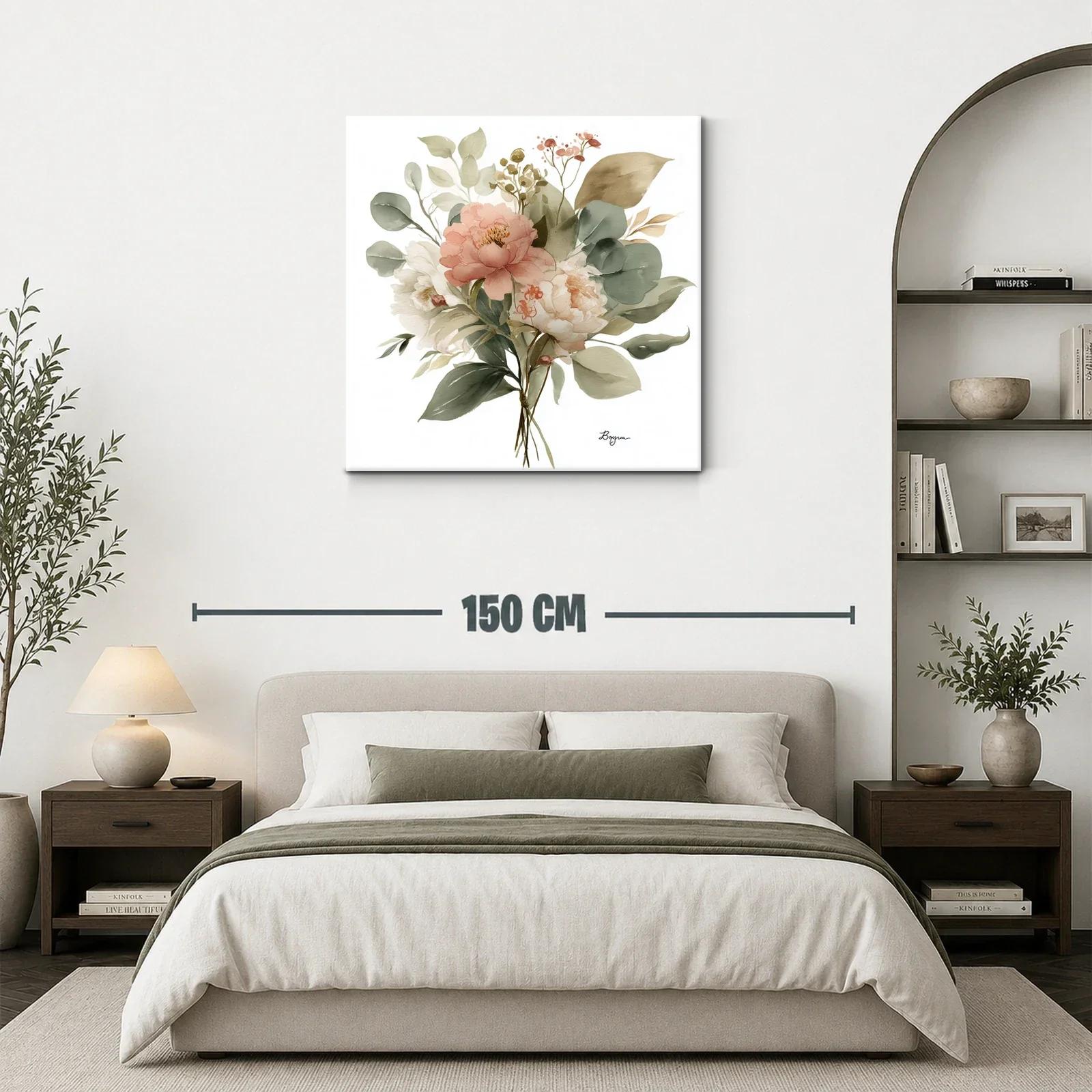 Ramo delicado de flores en tonos suaves y naturales — miniatura 3