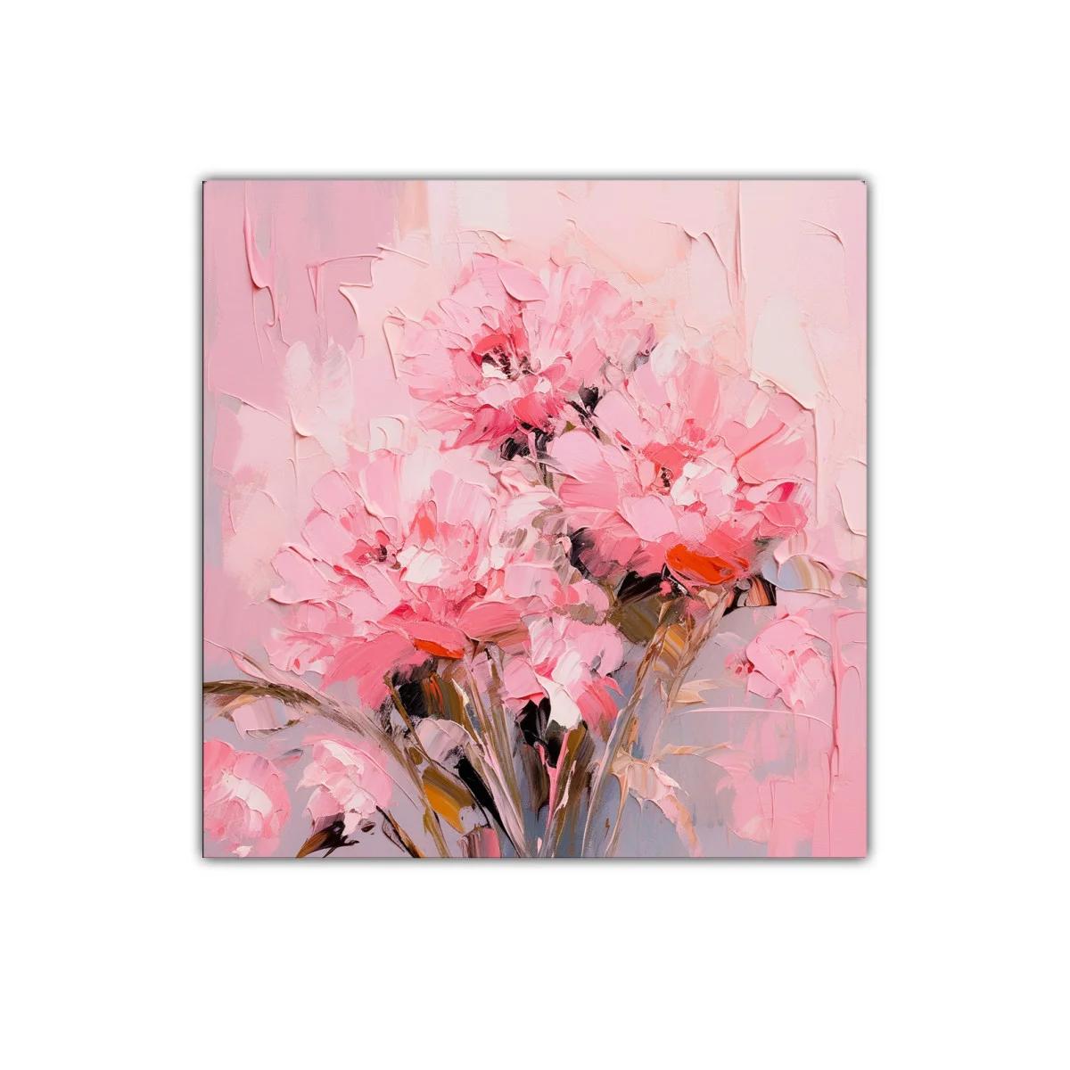Cuadro decorativo con ramo de flores en tonos rosas suaves — imagen principal