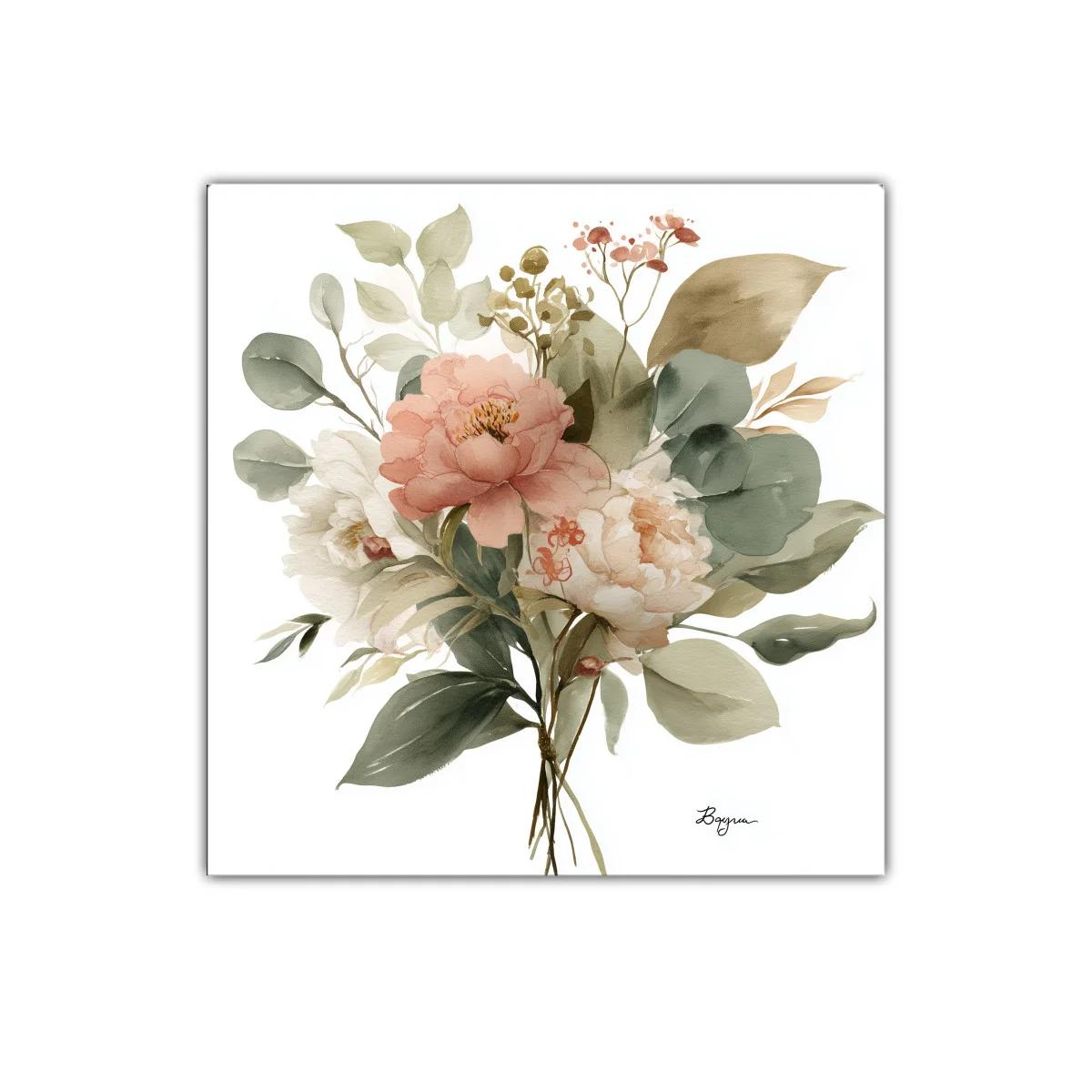 Ramo delicado de flores en tonos suaves y naturales — imagen principal