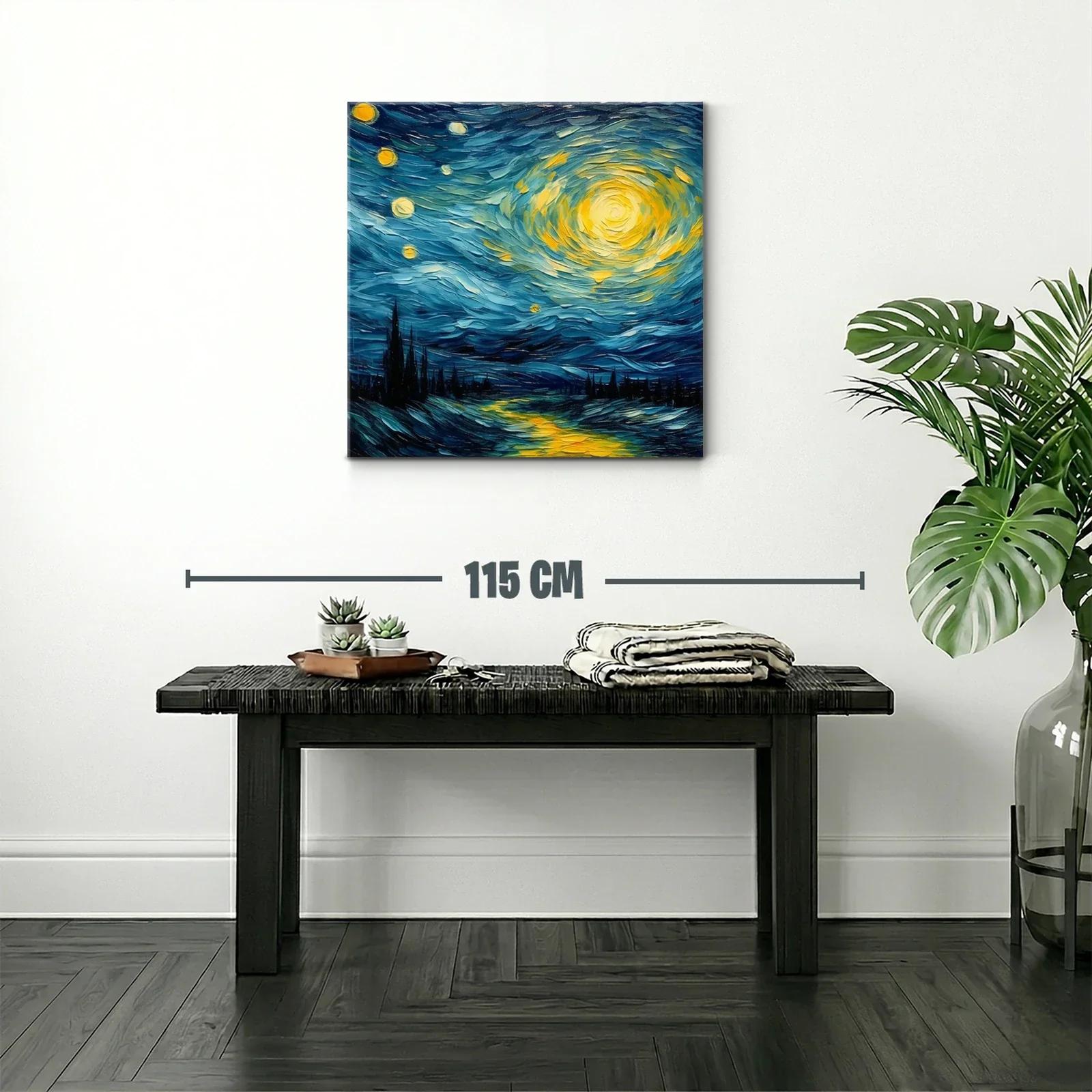 Noche estrellada con luz vibrante y cielos en movimiento — miniatura 2