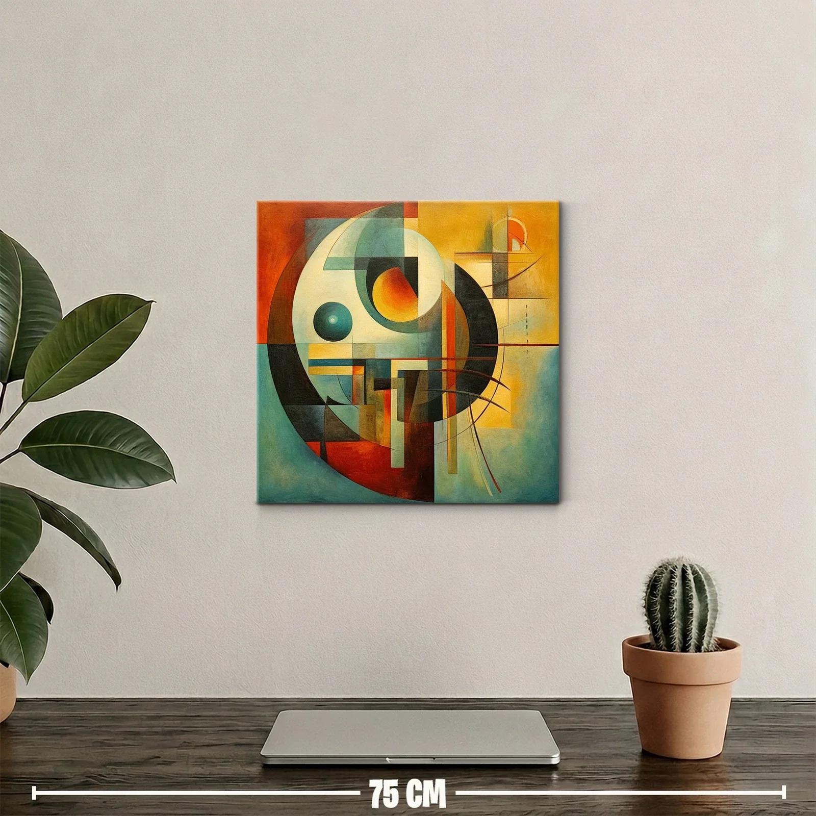 Composición abstracta con tonos cálidos y geométricos — miniatura 2