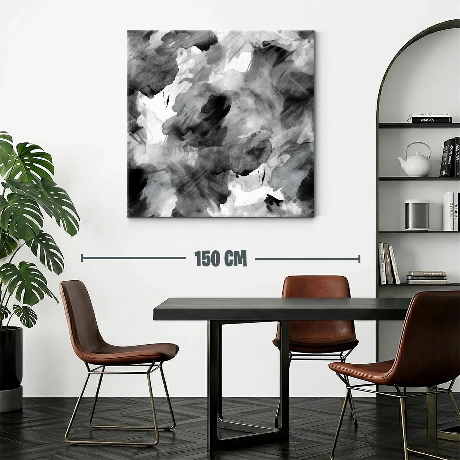 Arte abstracto en tonos grises y negros con efectos difuminados — miniatura 2