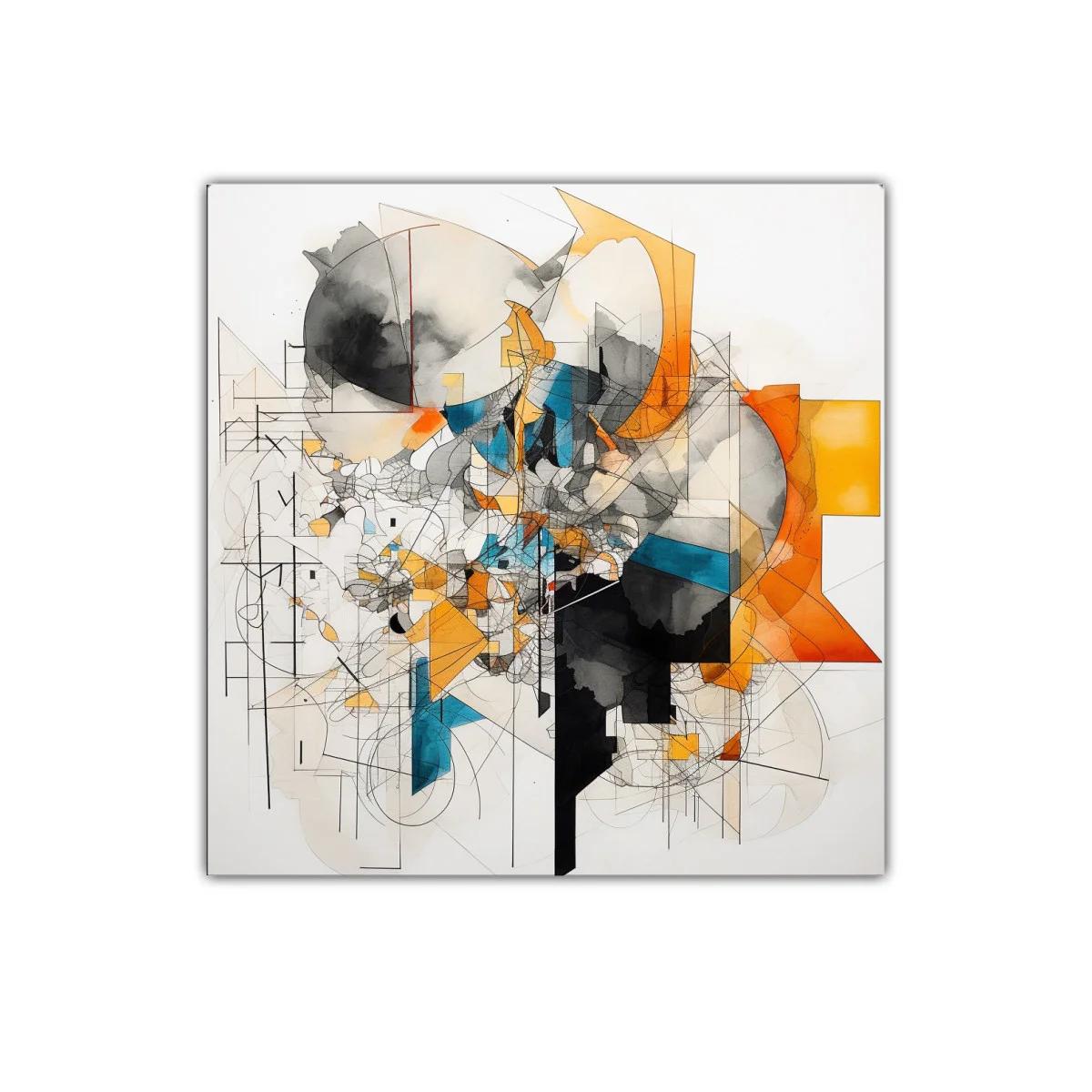Composición abstracta con formas geométricas y colores vibrantes — imagen principal