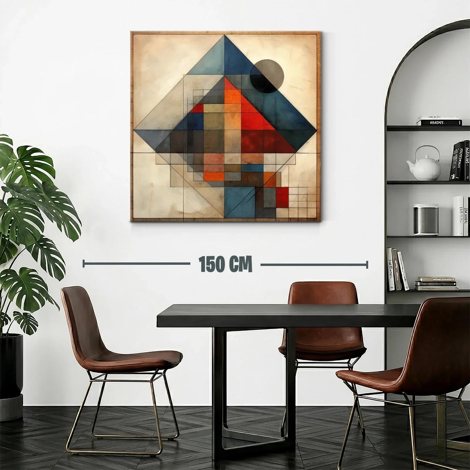 Composición geométrica con contrastes cálidos y fríos — miniatura 2