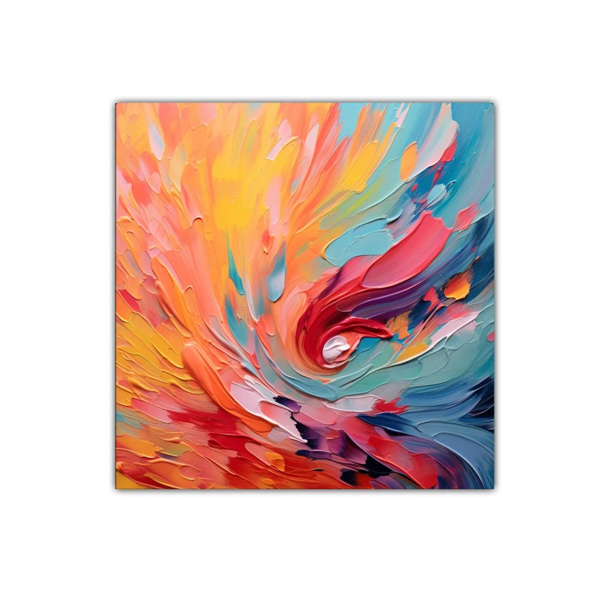Cuadro abstracto con explosión de colores vibrantes — imagen principal
