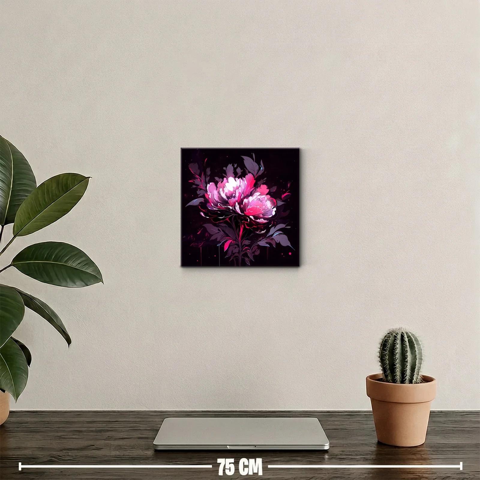 Flor vibrante en tonos rosa y púrpura sobre fondo oscuro — miniatura 2