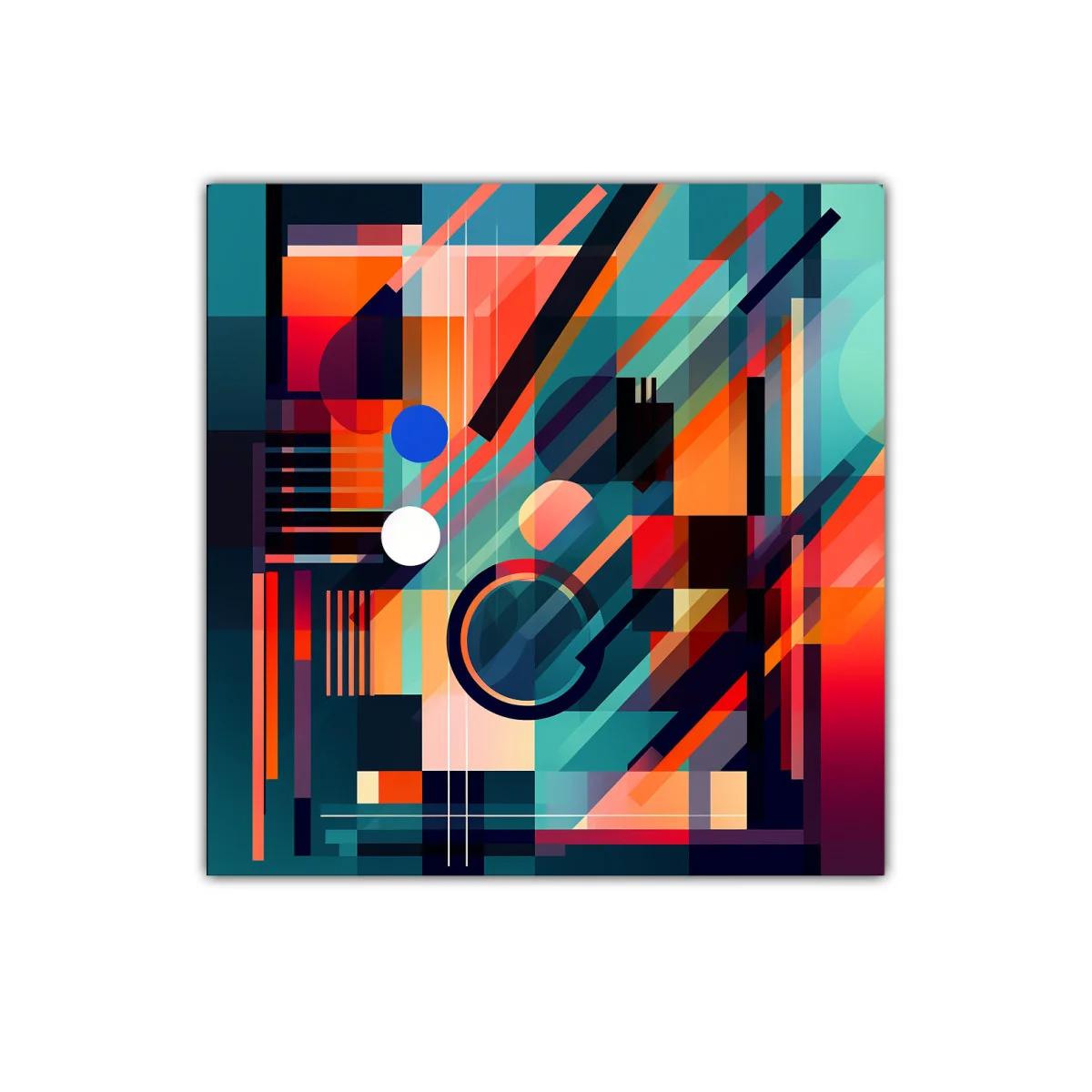 Cuadro abstracto con formas geométricas y colores vibrantes — imagen principal