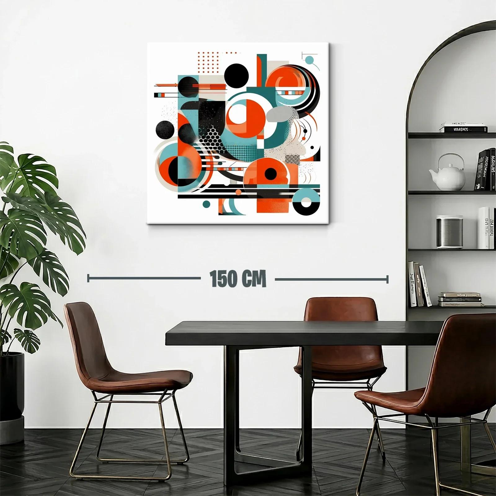 Composición abstracta en tonos vibrantes y geométricos — miniatura 2
