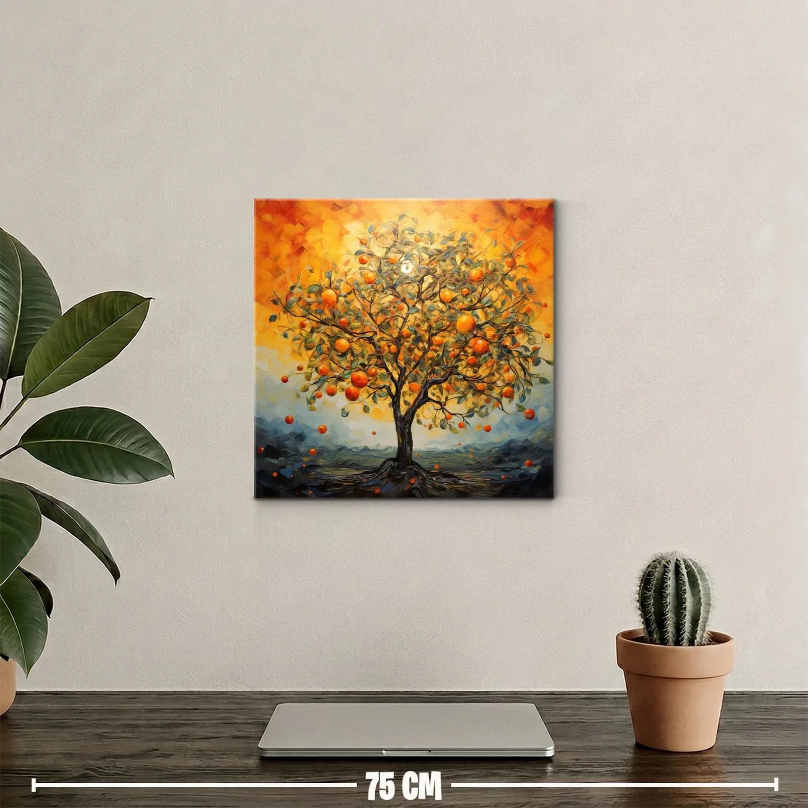 Árbol de naranjas en luz dorada vibrante — miniatura 2