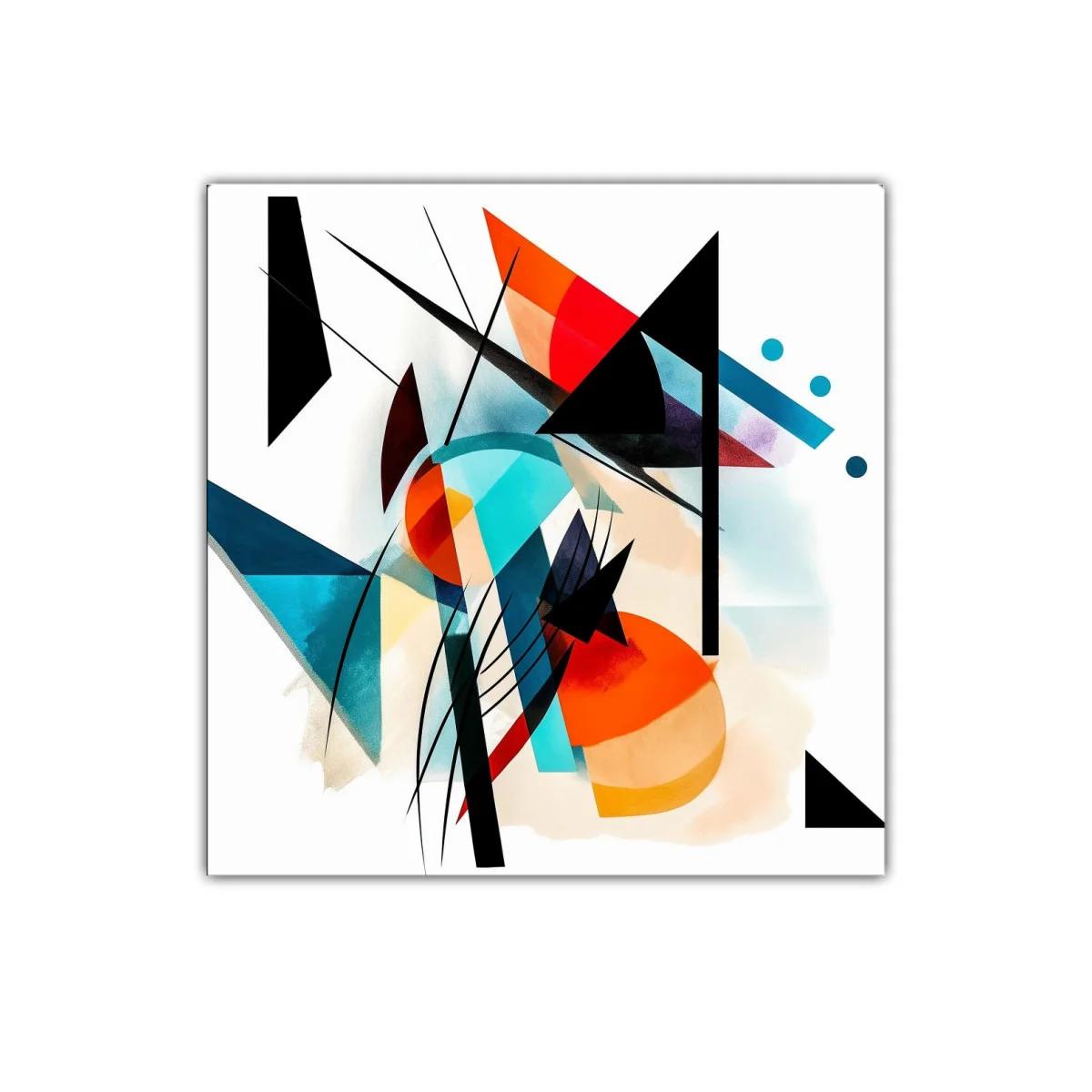 Composición abstracta con formas geométricas y colores vivos — imagen principal