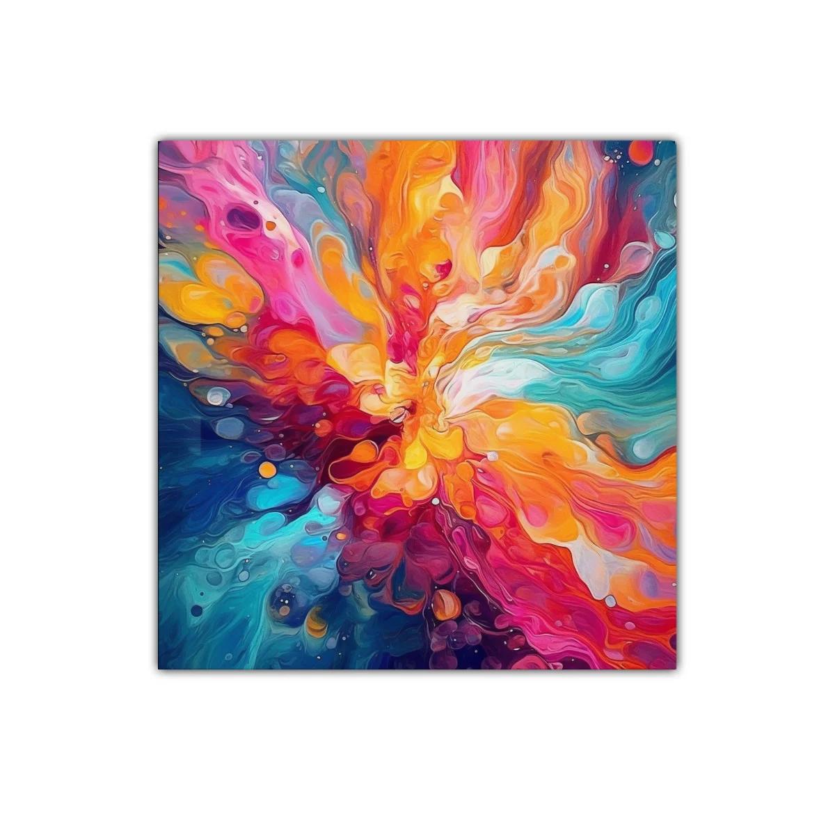 Explosión de Color Vibrante en Movimiento Fluido