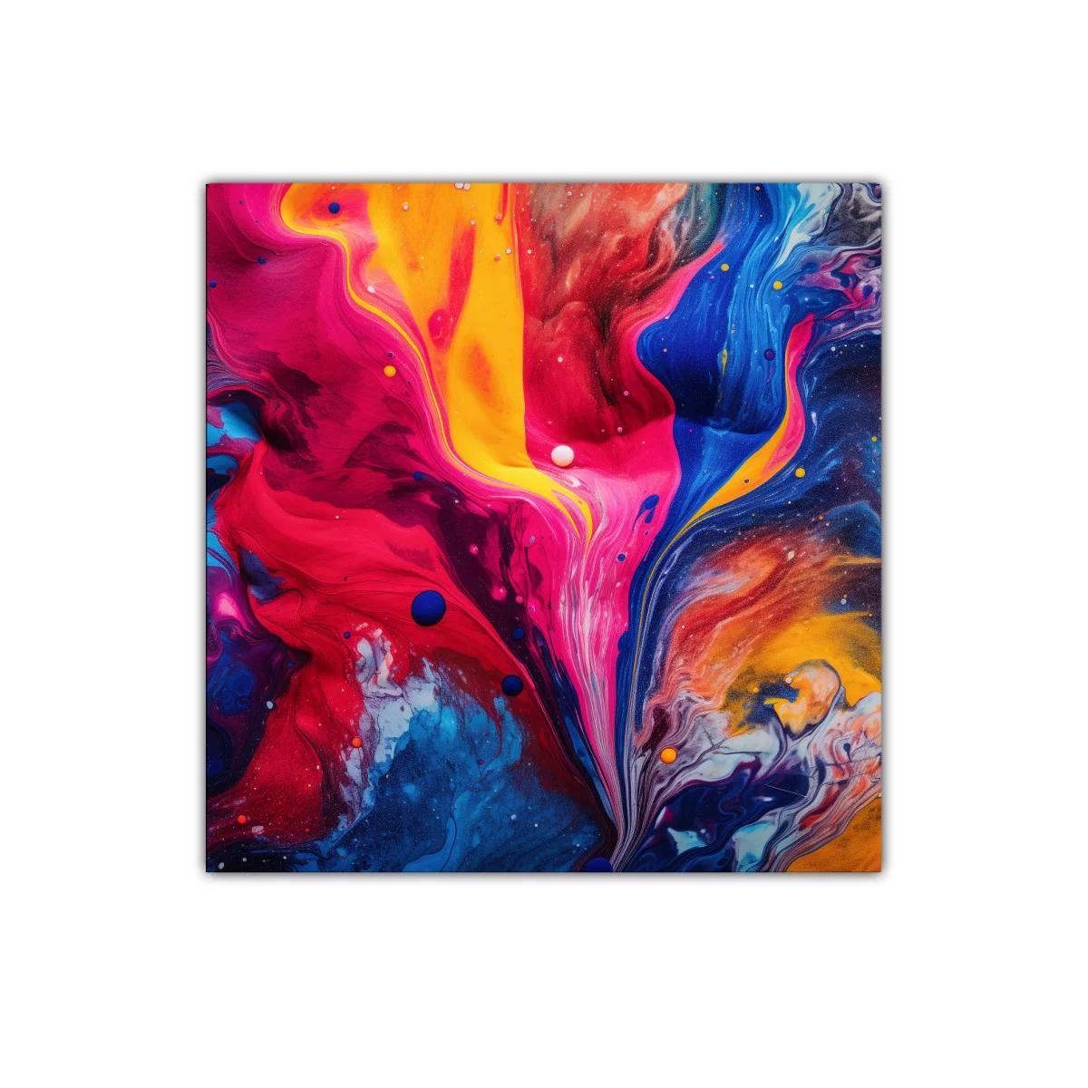Cuadro abstracto con explosión de colores vibrantes y dinámicos — imagen principal