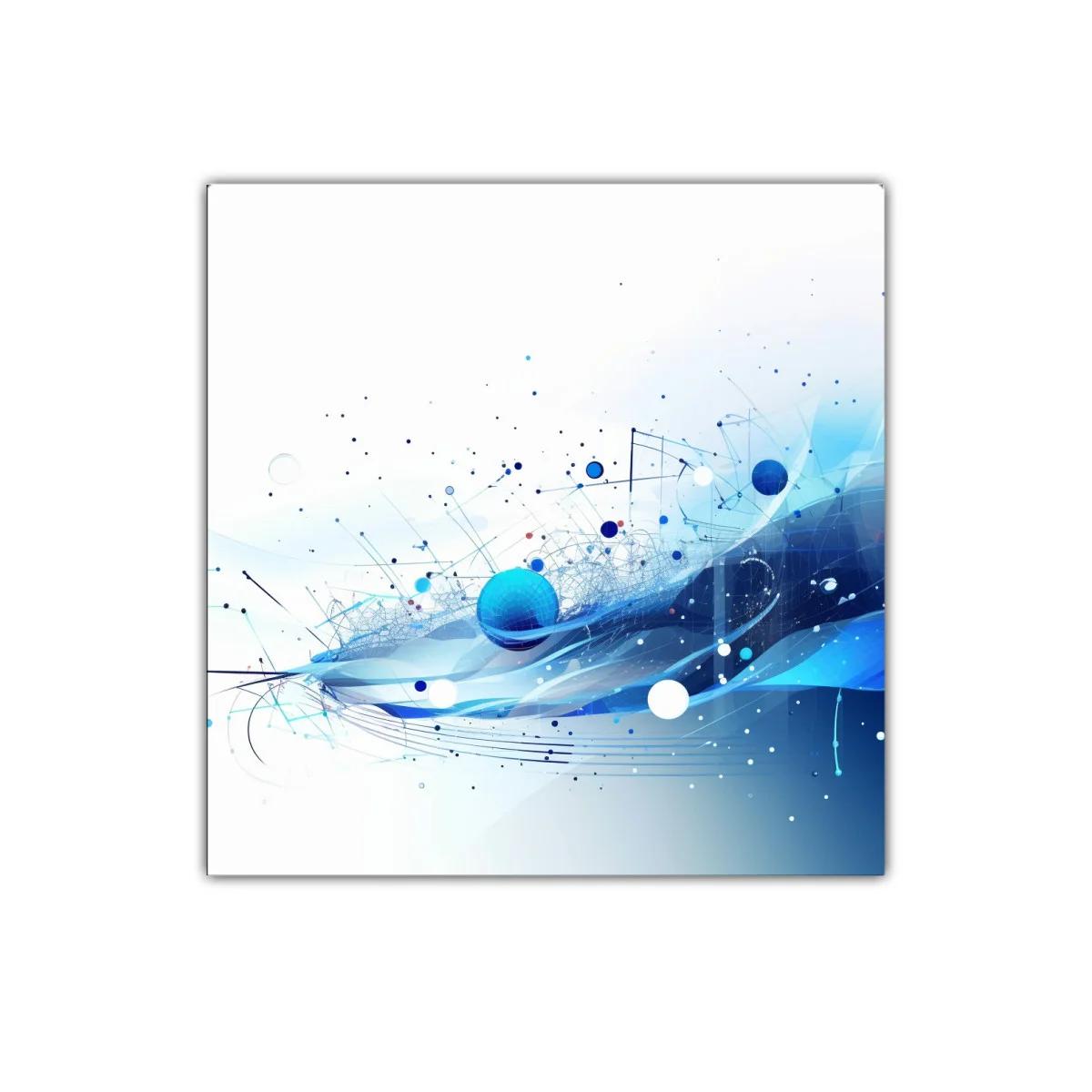 Composición abstracta en tonos azul y blanco dinámicos — imagen principal