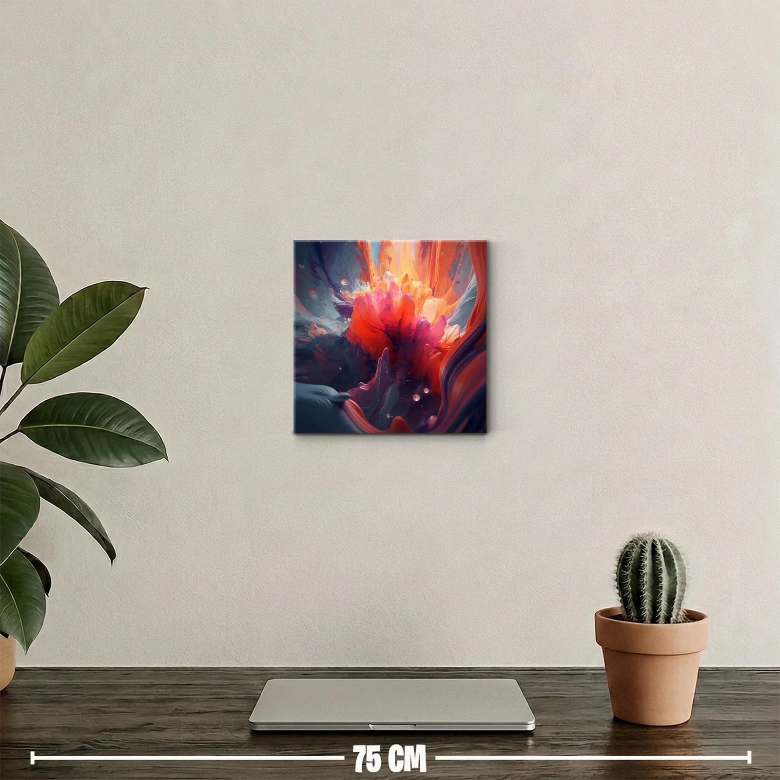 Cuadro decorativo con explosión de color vibrante y energía — miniatura 2