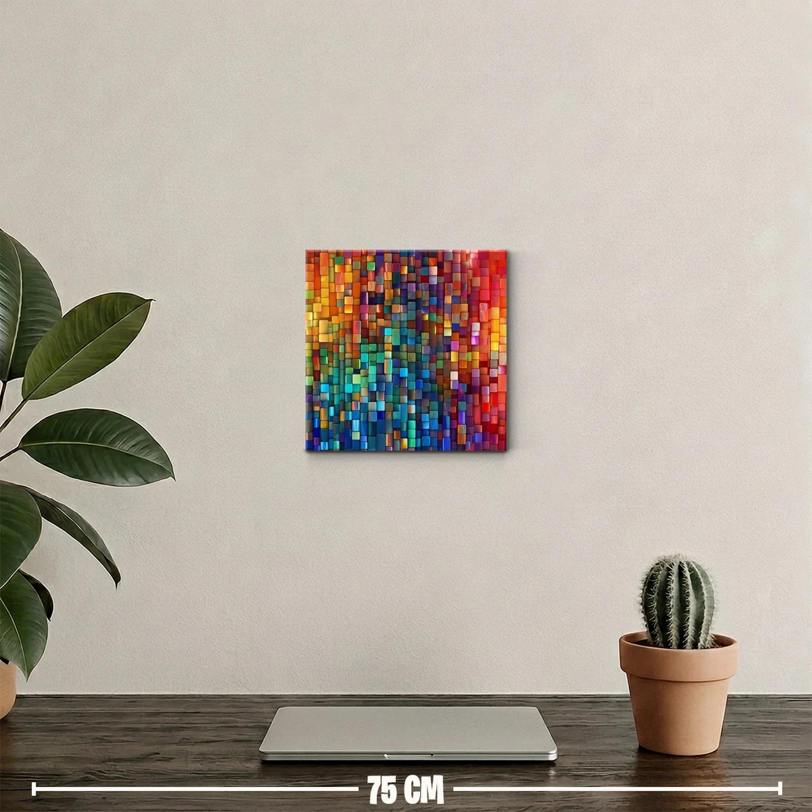 Composición abstracta con mosaico de colores vibrantes — miniatura 2