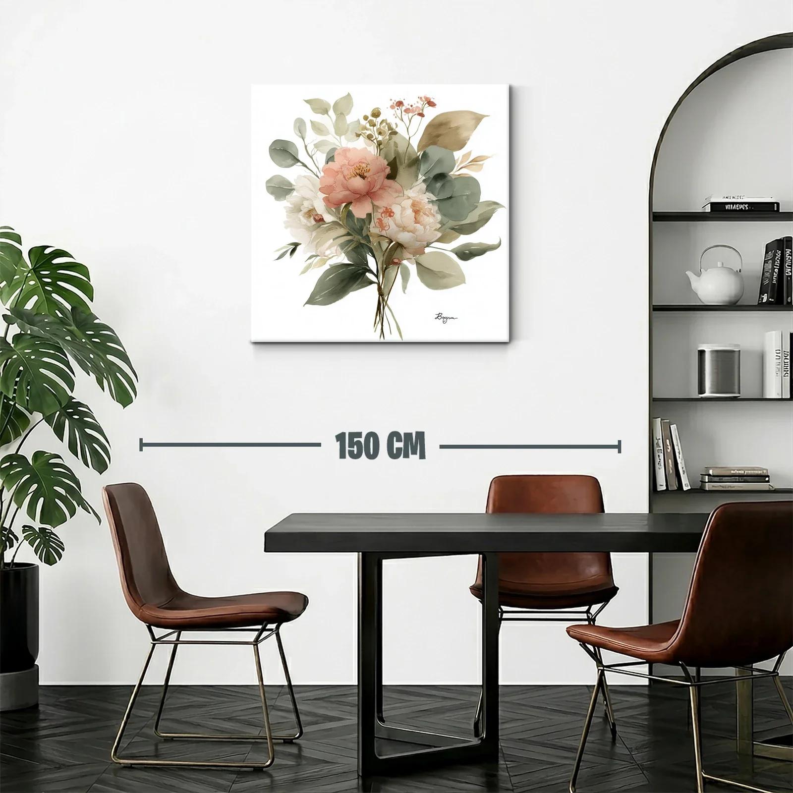 Ramo delicado de flores en tonos suaves y naturales — miniatura 2