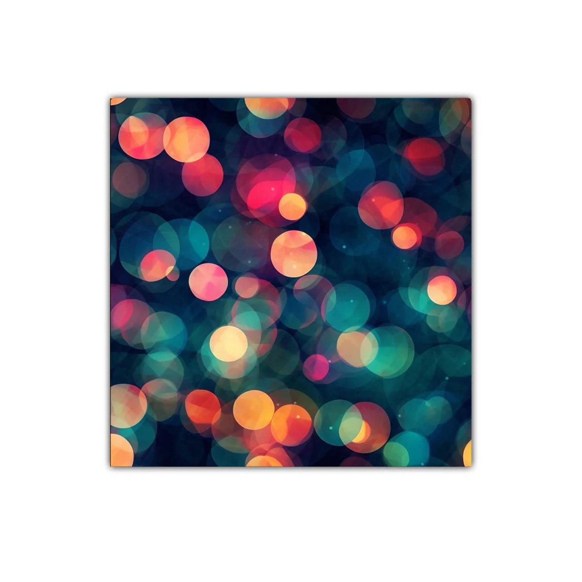 Cuadro decorativo con luces abstractas multicolor en bokeh
