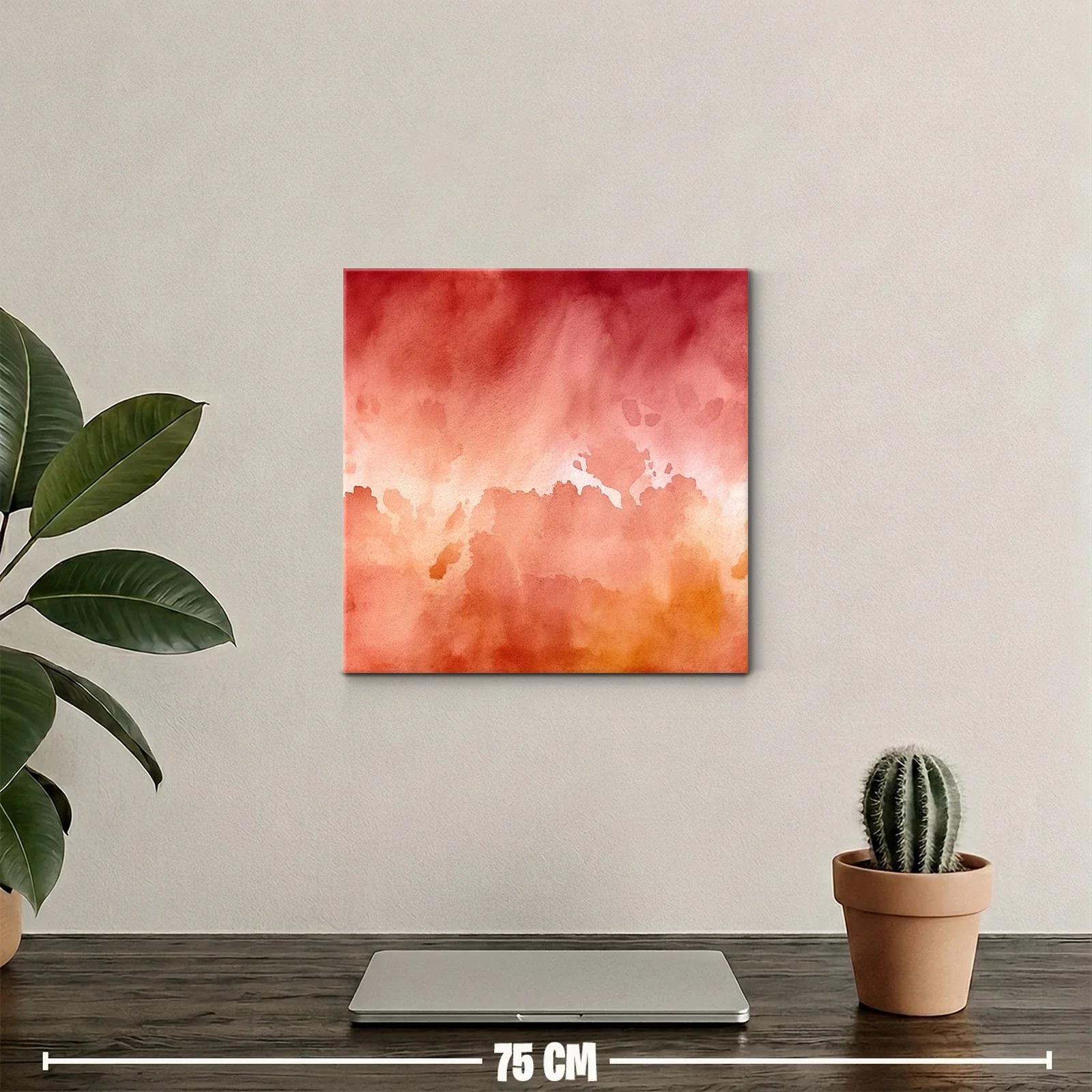 Cuadro abstracto con tonos cálidos y degradados suaves — miniatura 2
