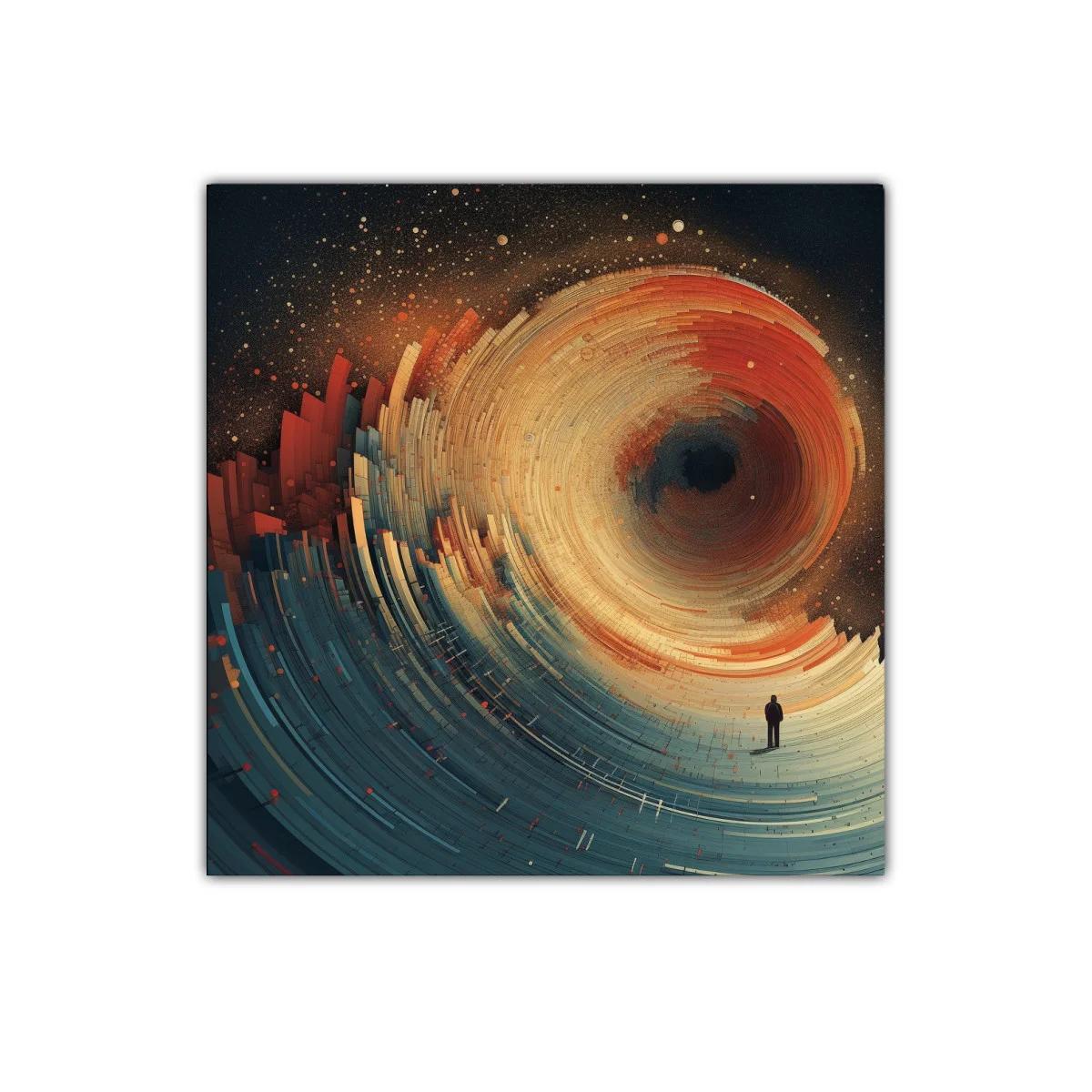 Arte abstracto con remolino de colores intensos
