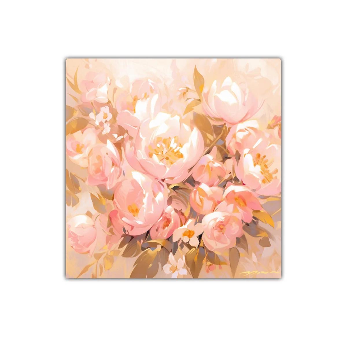 Cuadro decorativo con ramo de flores rosas delicadas — imagen principal
