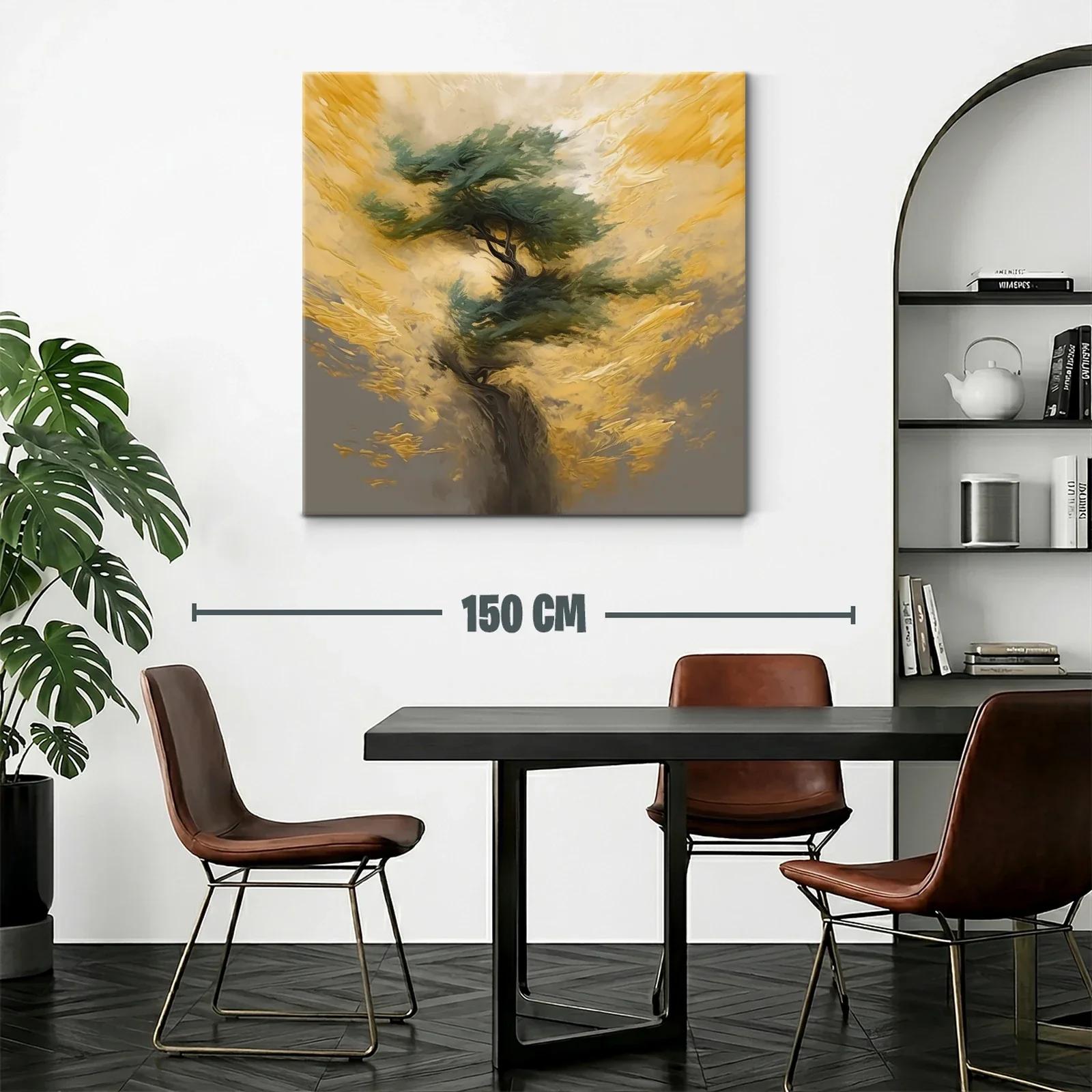 Árbol en tonos dorados con atmósfera etérea y vibrante — miniatura 2