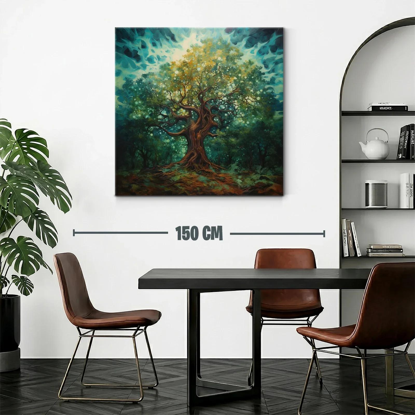 Árbol místico con luces en bosque encantado — miniatura 2