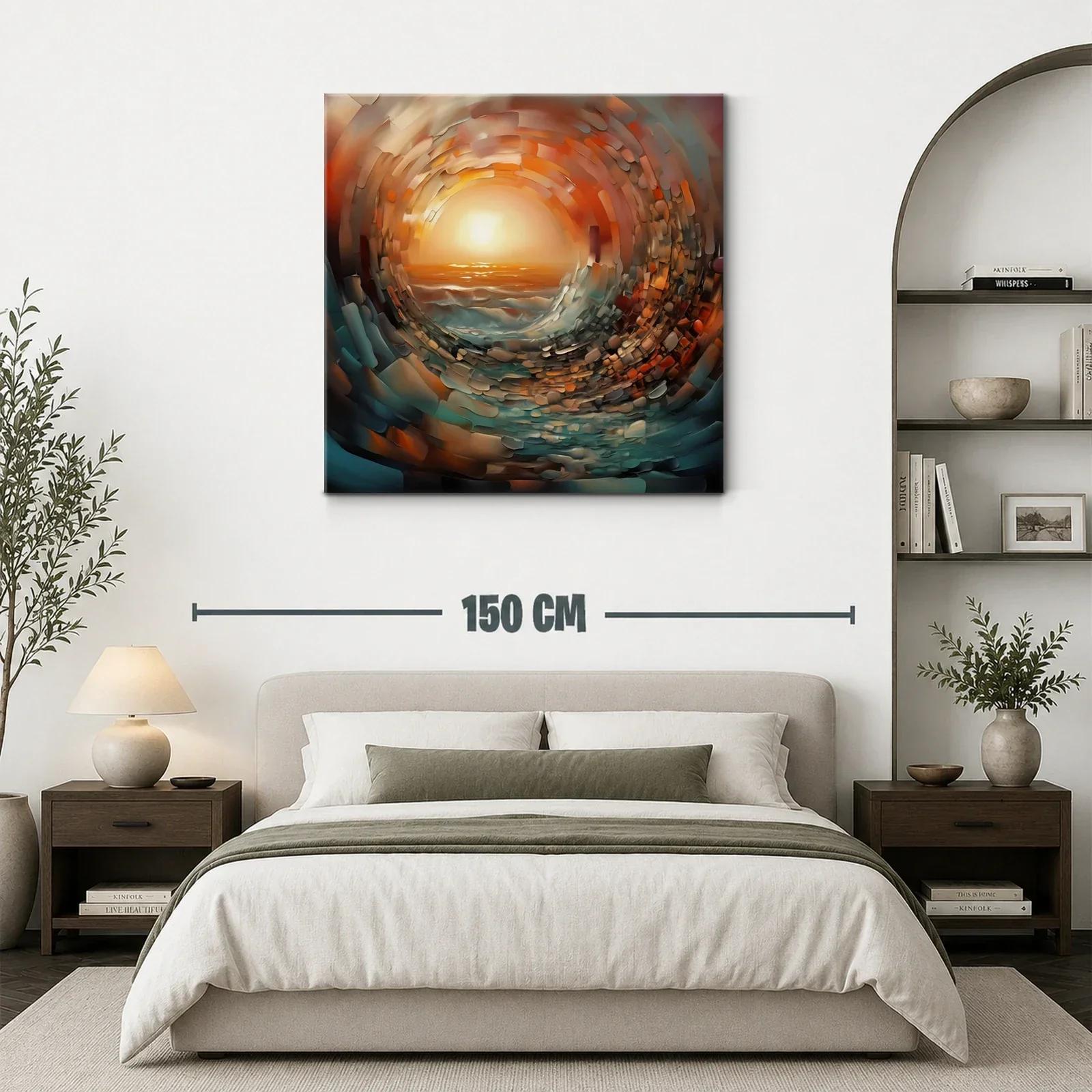 Atardecer abstracto con vibrantes tonos cálidos y fríos — miniatura 3