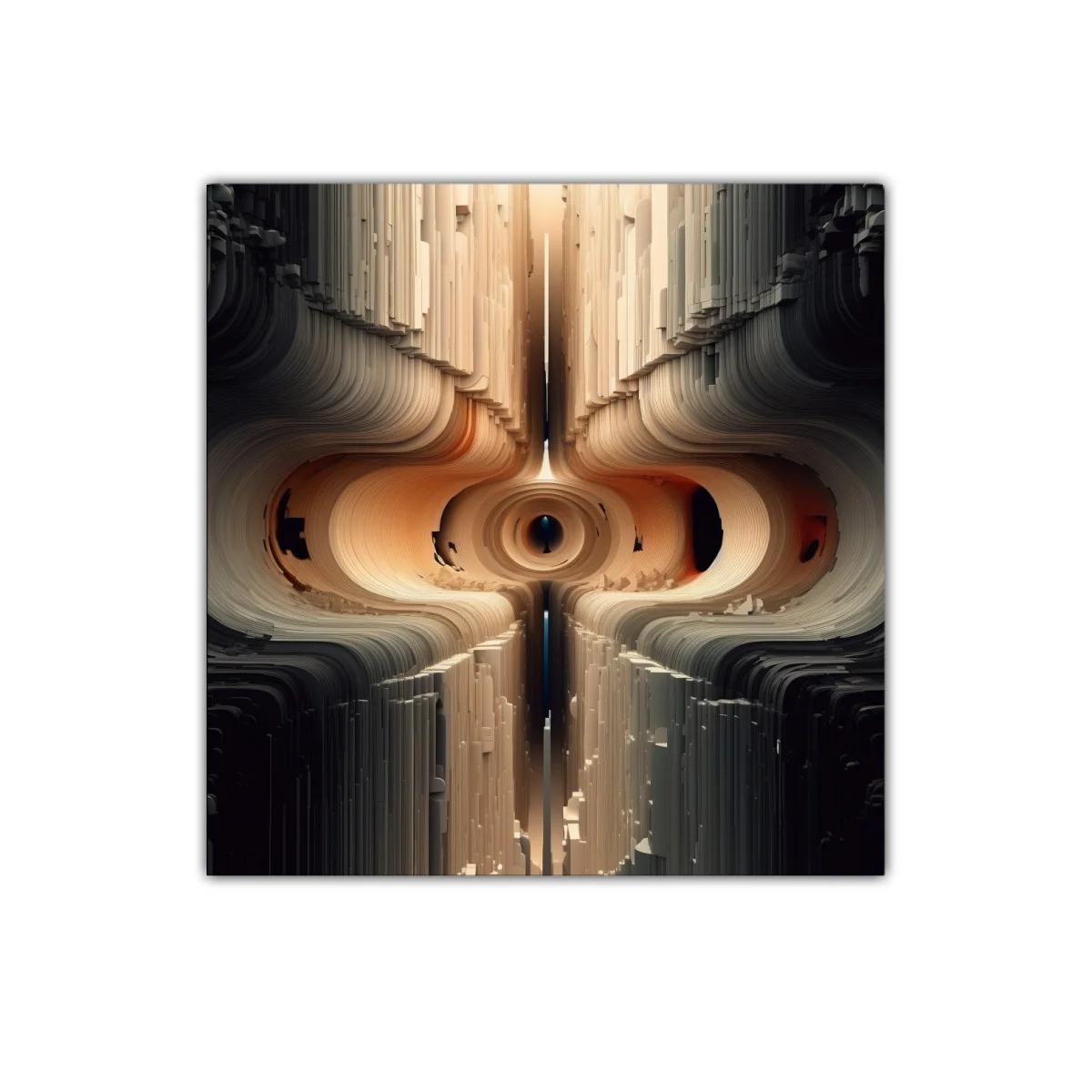 Composición abstracta de formas y luces cálidas y frías — imagen principal