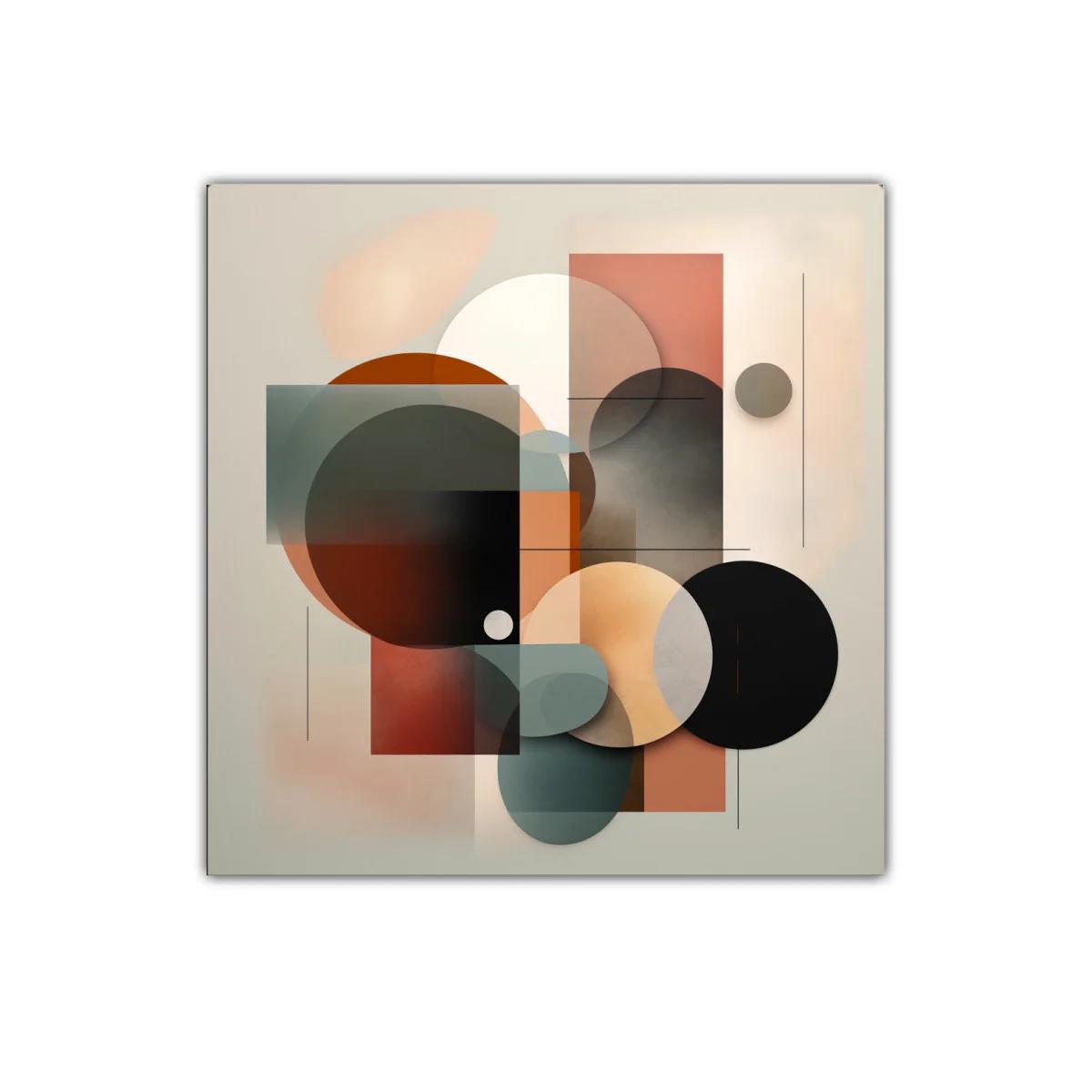Composición Abstracta con Formas Geométricas y Tonos Cálidos — imagen principal