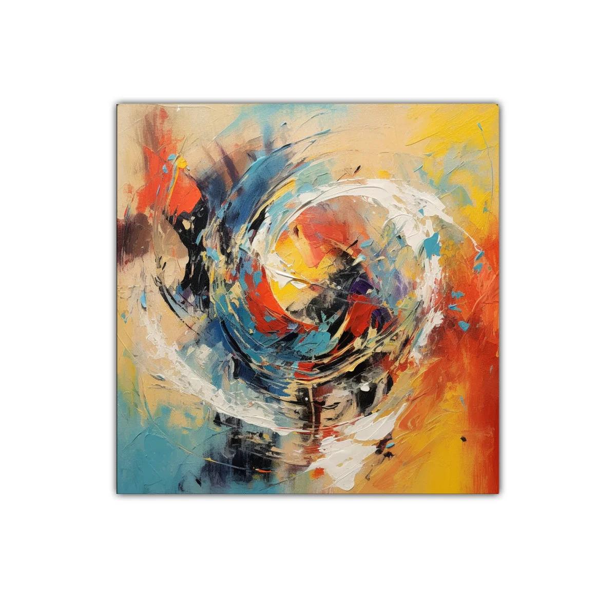 Cuadro abstracto con energía y dinámica vibrante