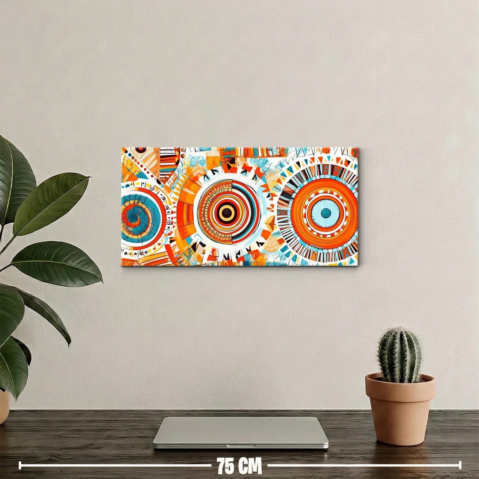 Cuadro mandala geométrica con círculos superpuestos — miniatura 2