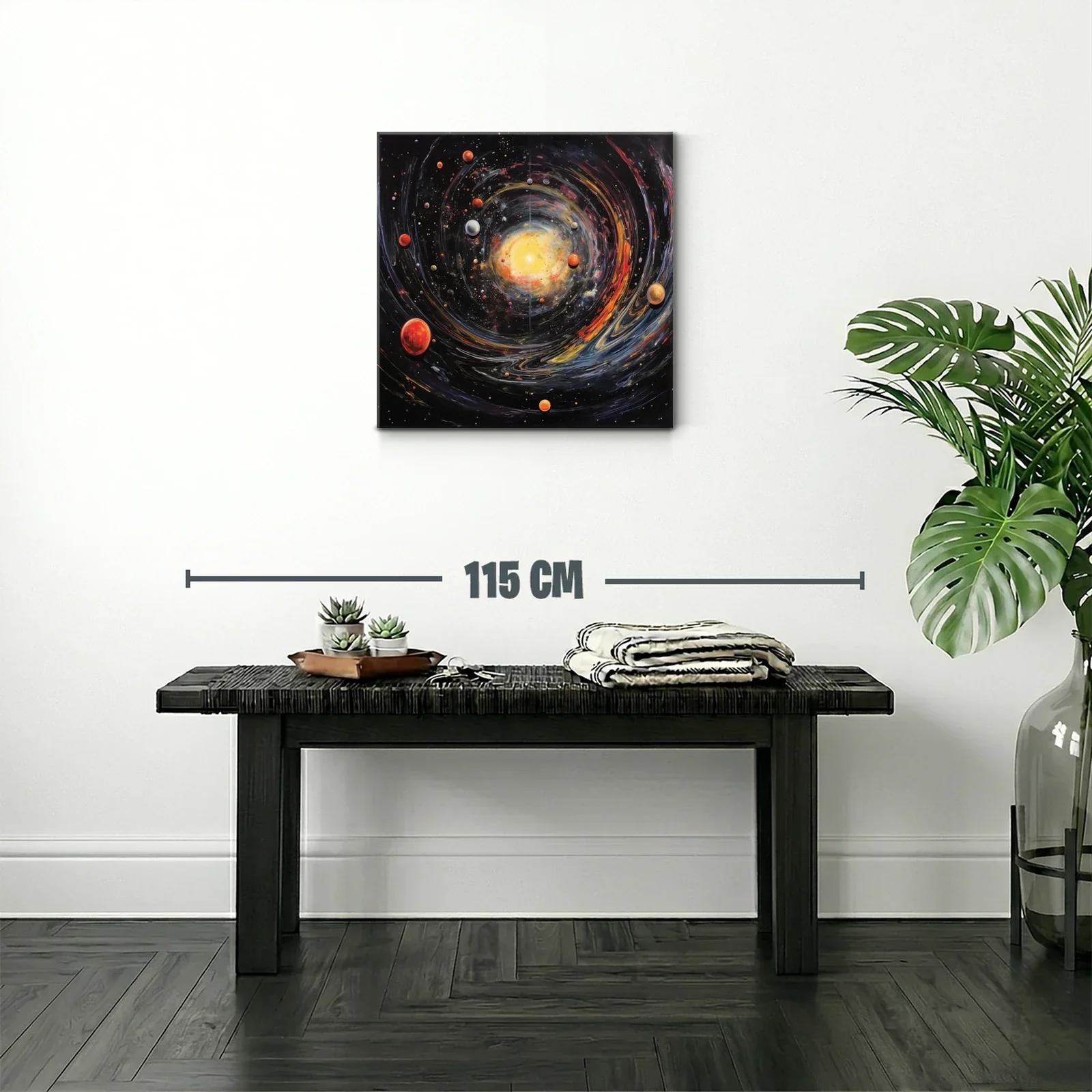 Explosión cósmica con planetas en movimiento dinámico — miniatura 2