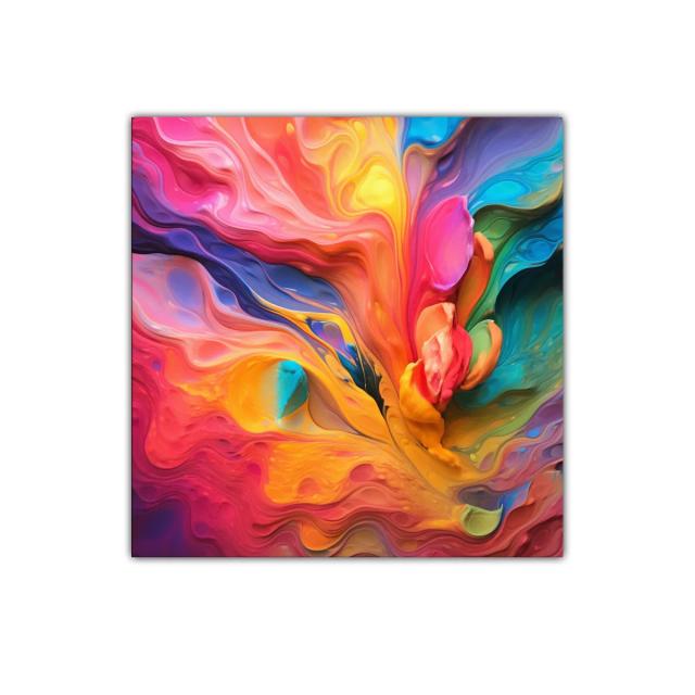 Explosión de color con formas fluídas y vibrantes