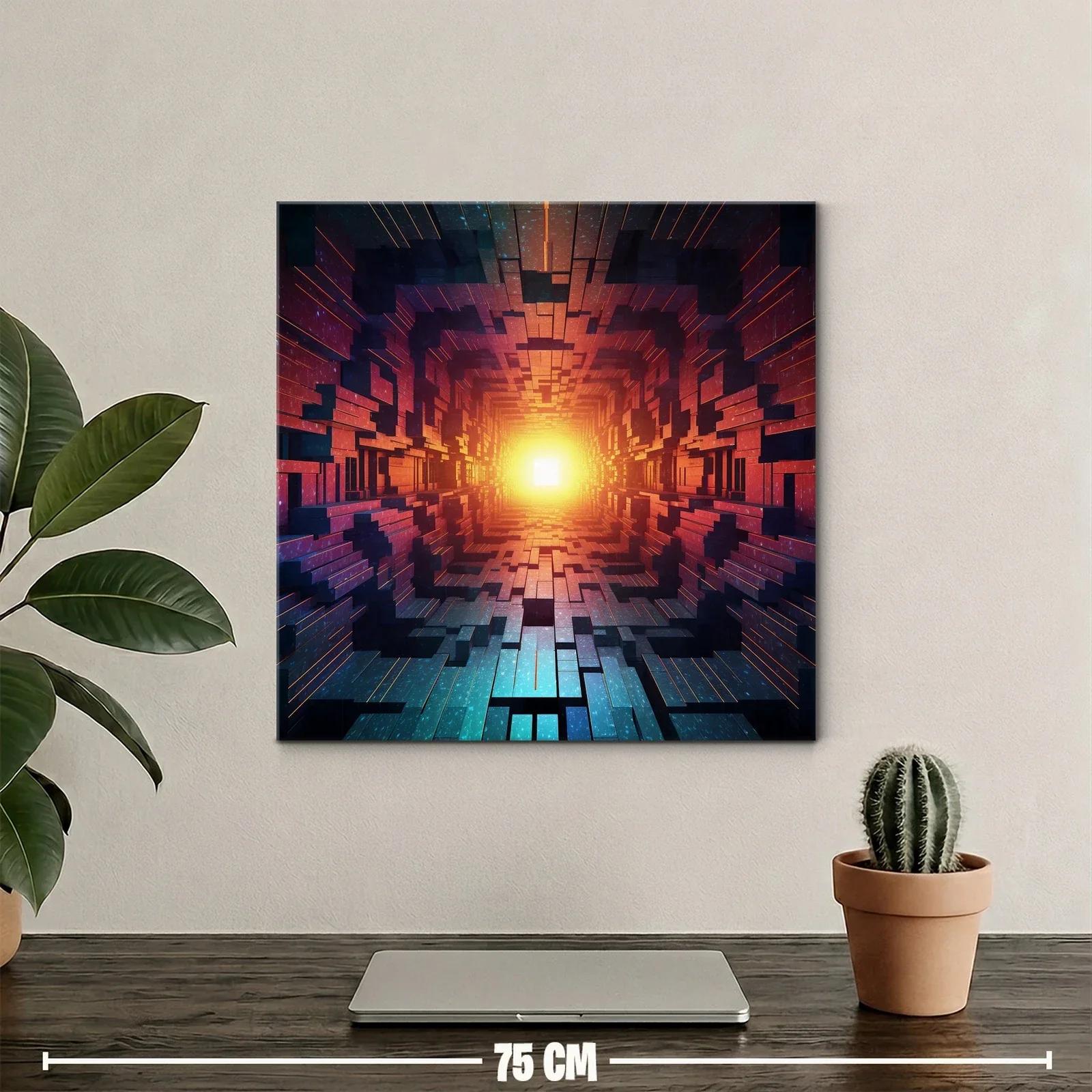 Explosión de luz entre estructuras geométricas modernas — miniatura 2