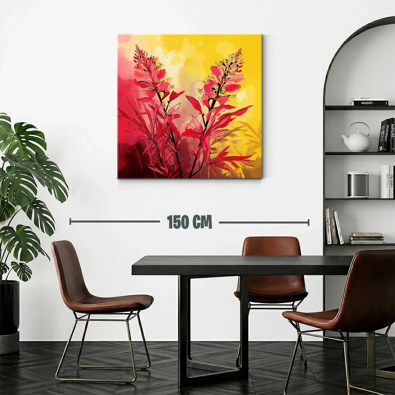 Florales vibrantes en tonos rojos y amarillos cálidos — miniatura 2