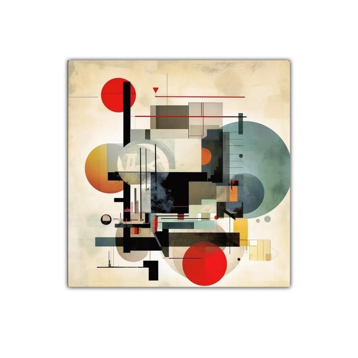 Composición abstracta con formas geométricas y contrastes vibrantes — imagen principal