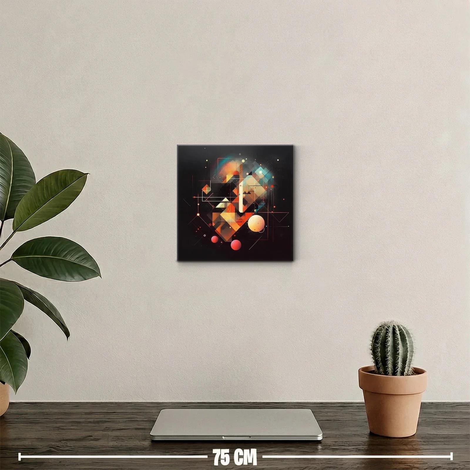 Composición abstracta con formas geométricas y colores cálidos — miniatura 2