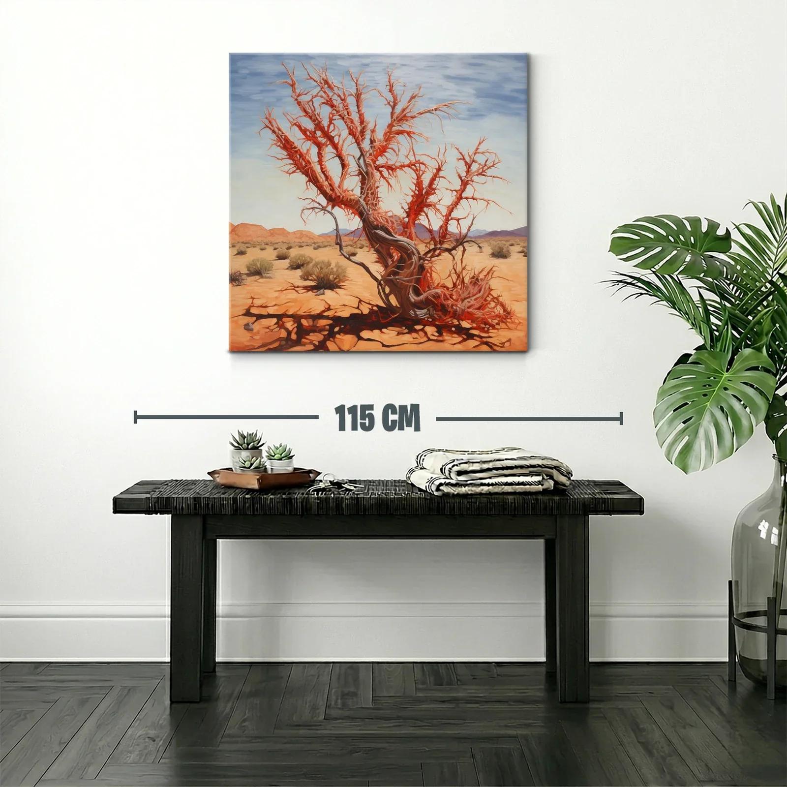 Árbol Seco en Paisaje Árido de Tonos Cálidos — miniatura 2