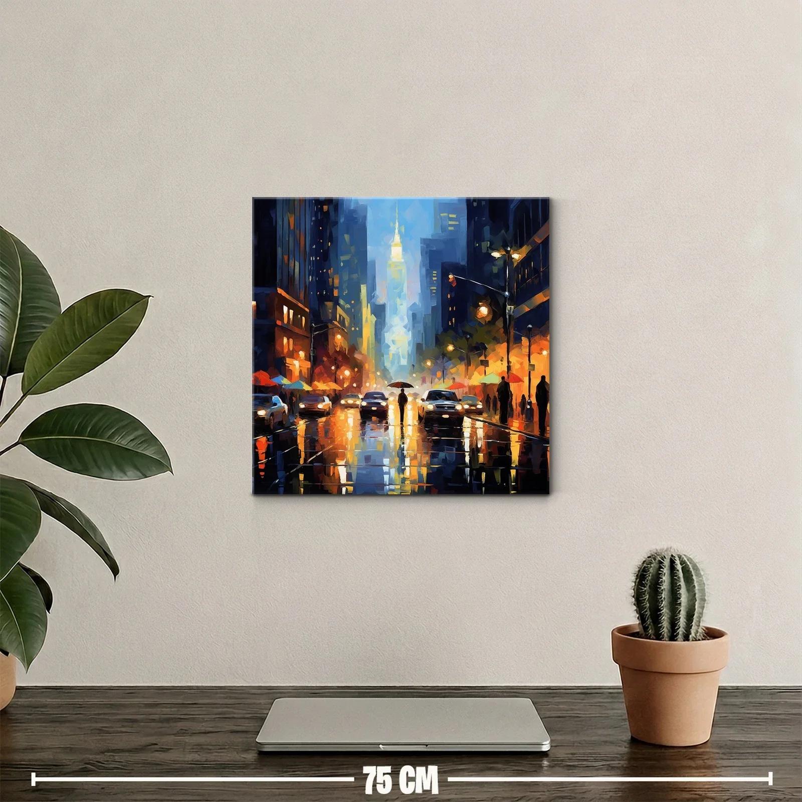 Atardecer Urbano con Reflejos y Luces Vibrantes — miniatura 2