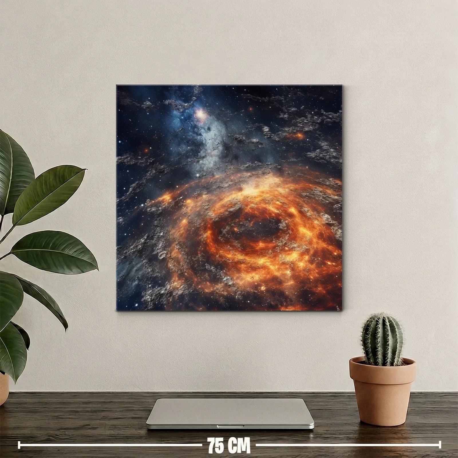 Galaxia en llamas con destellos cósmicos vibrantes — miniatura 2