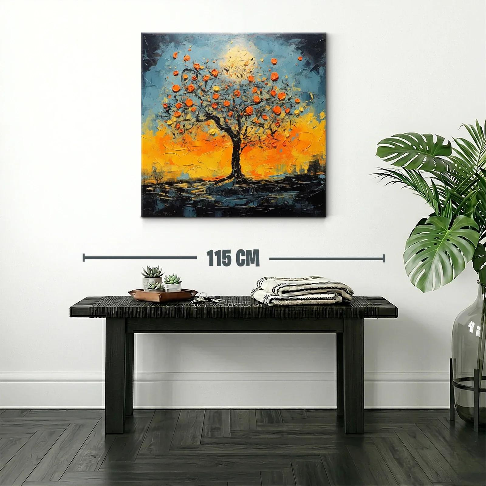 Árbol vibrante con frutos en contraste cálido y frío — miniatura 2