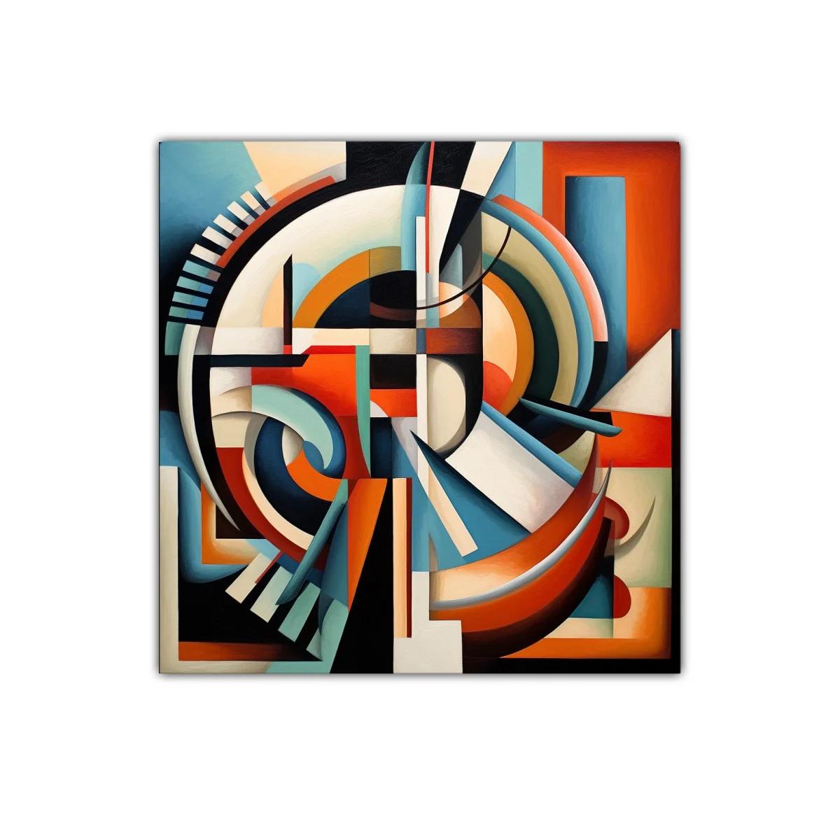 Composición abstracta con formas geométricas en tonos cálidos — imagen principal