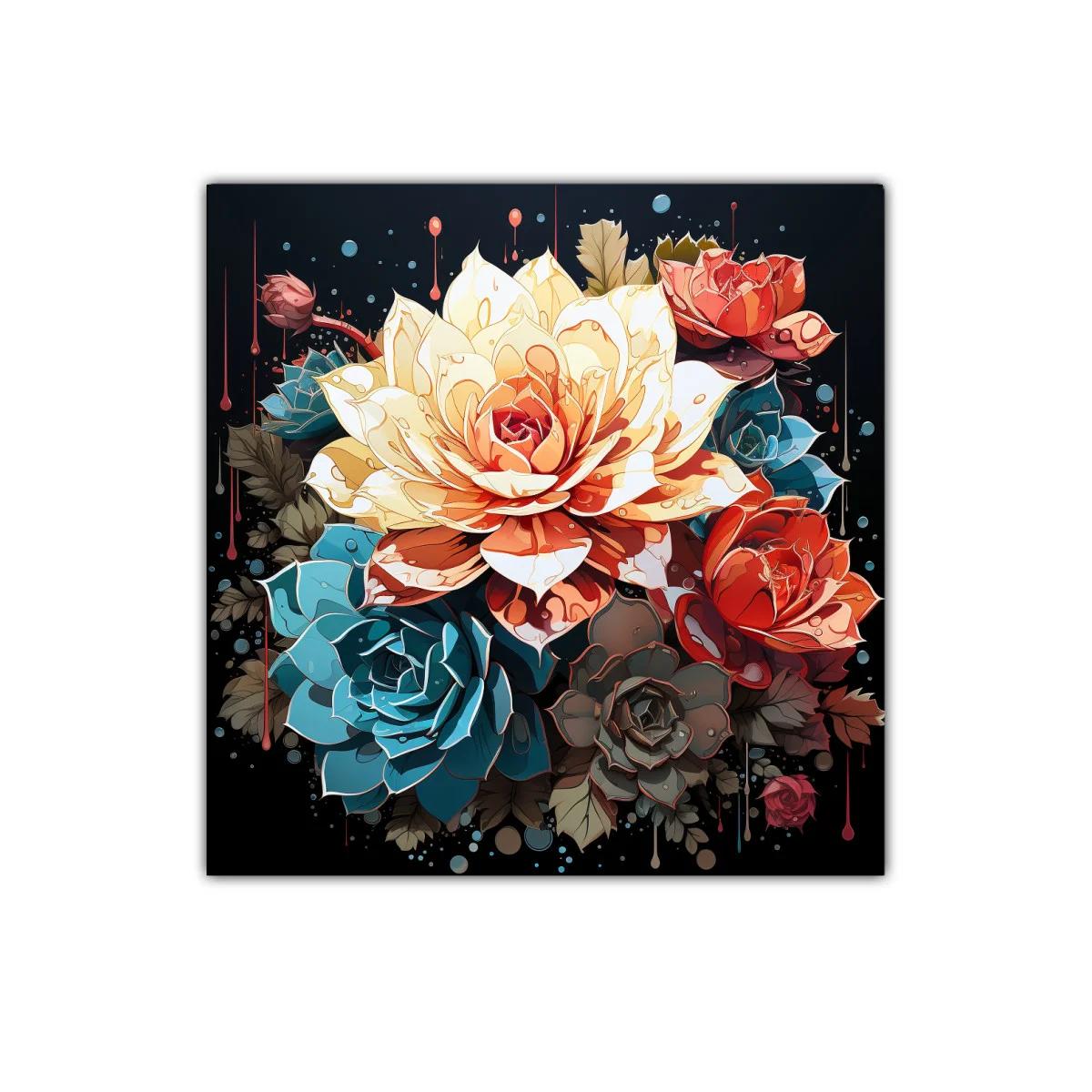 Ramillete de rosas vibrantes con colores intensos — imagen principal