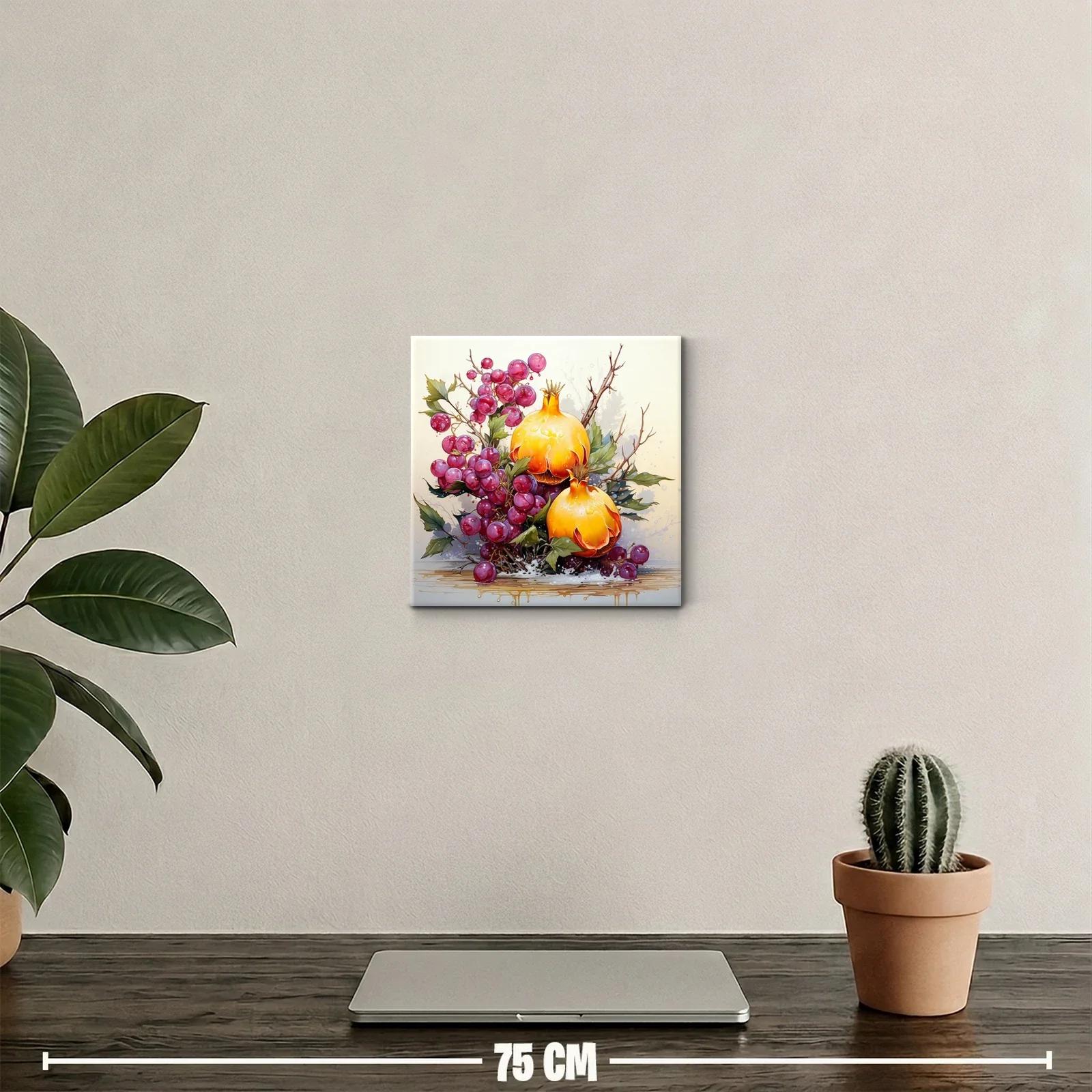 Frutos maduros con granadas vibrantes en composición natural — miniatura 2