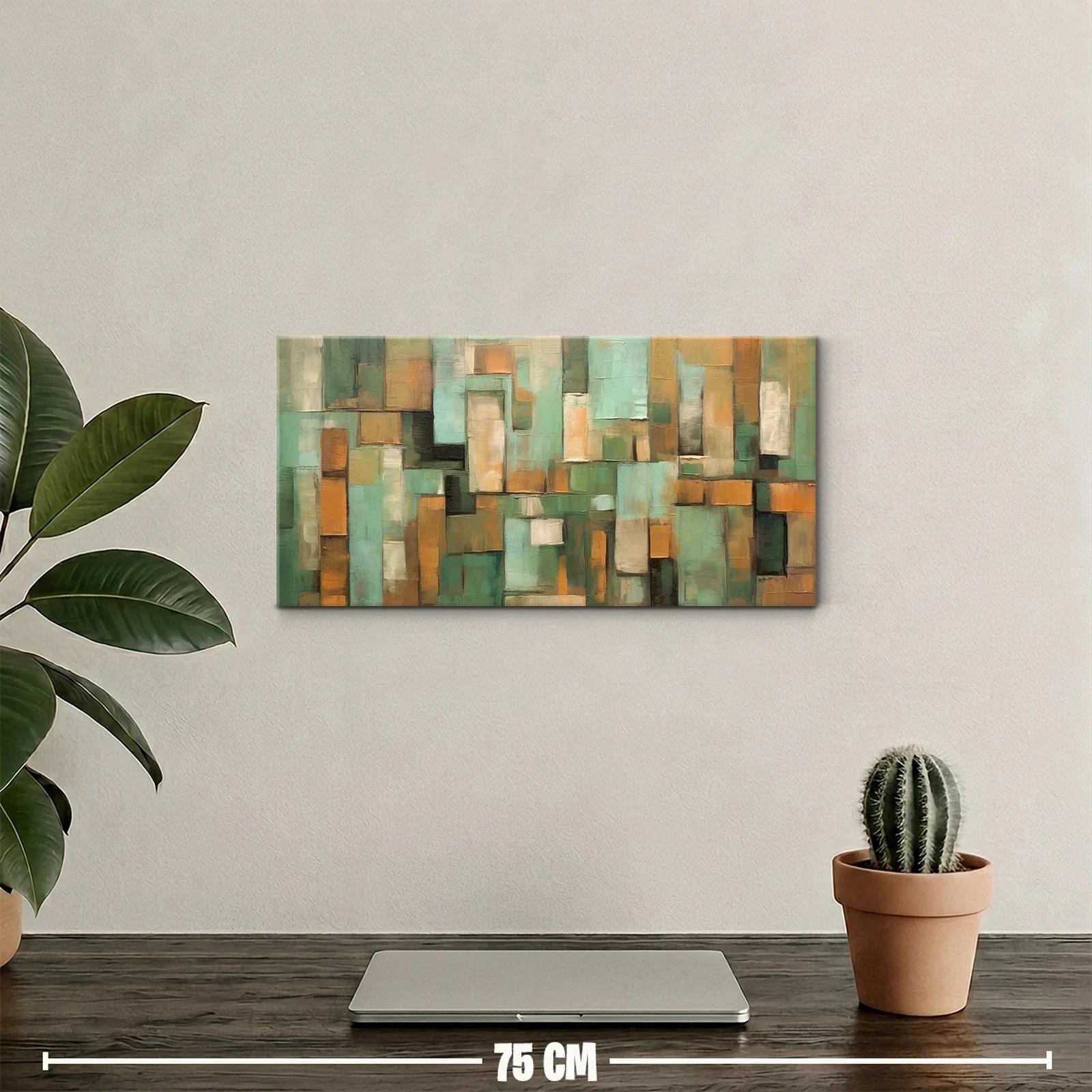 Cuadro de rectángulos superpuestos con textura pictórica suave — miniatura 2