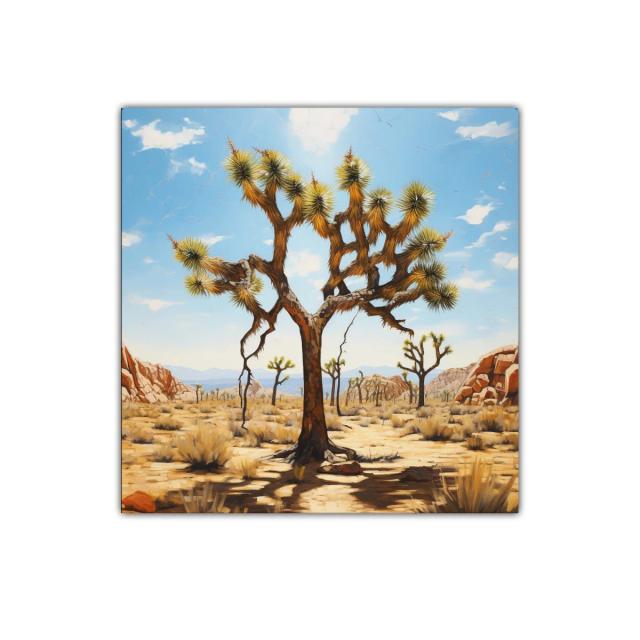 Paisaje desértico con árbol de aspecto singular