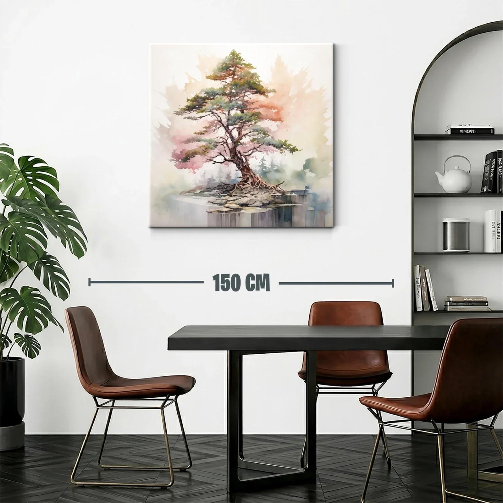 Árbol sobre roca con tonos suaves y delicados — miniatura 2