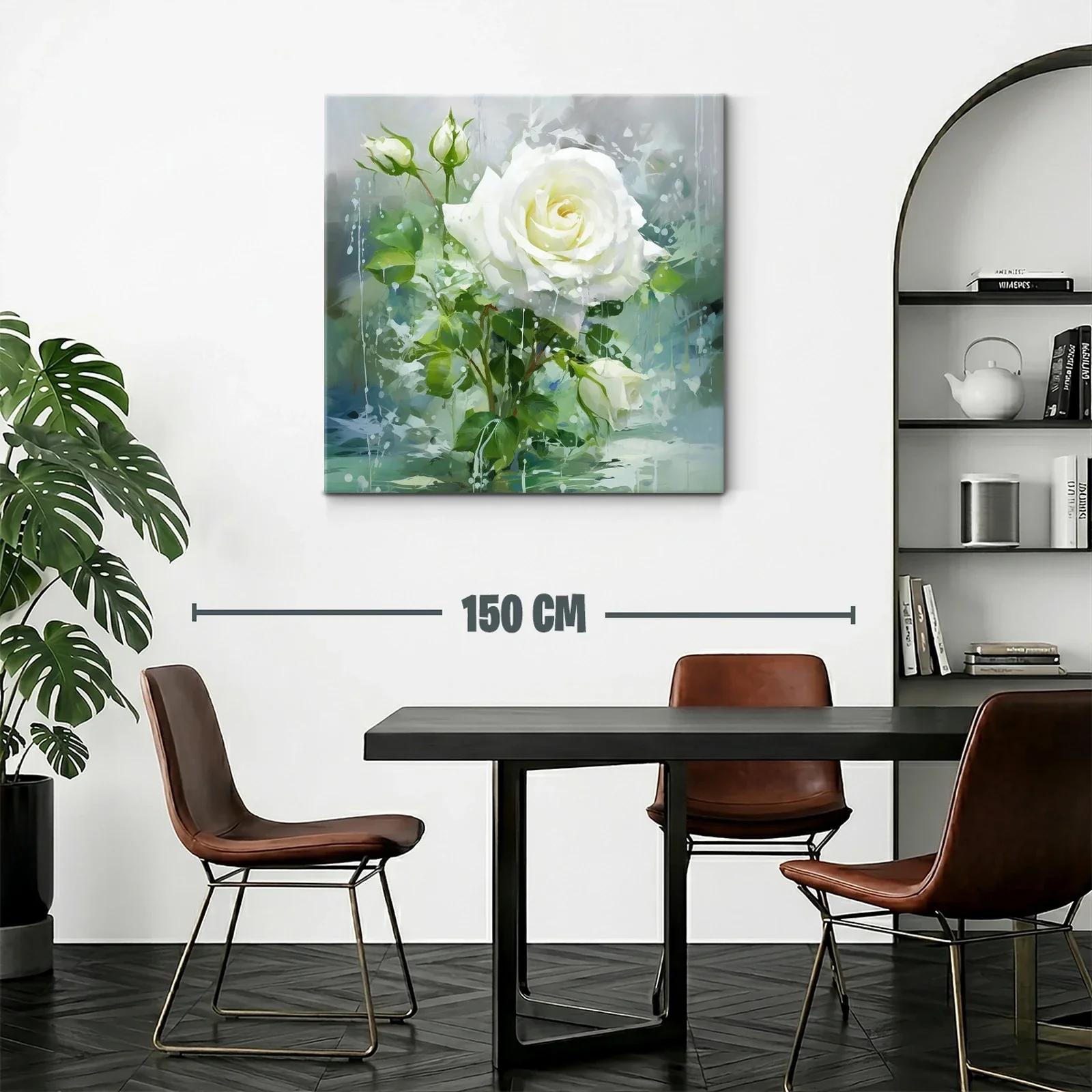 Rosa blanca en delicado encuadre de naturaleza serena — miniatura 2